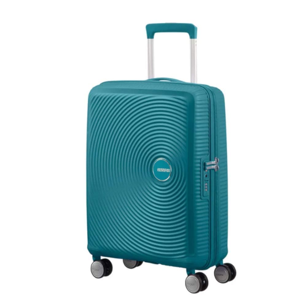 American Tourister Soundbox - Spinner S Expandible Maleta de Cabina, 55 cm, 35.5/41 L, Verde (Jade Green)