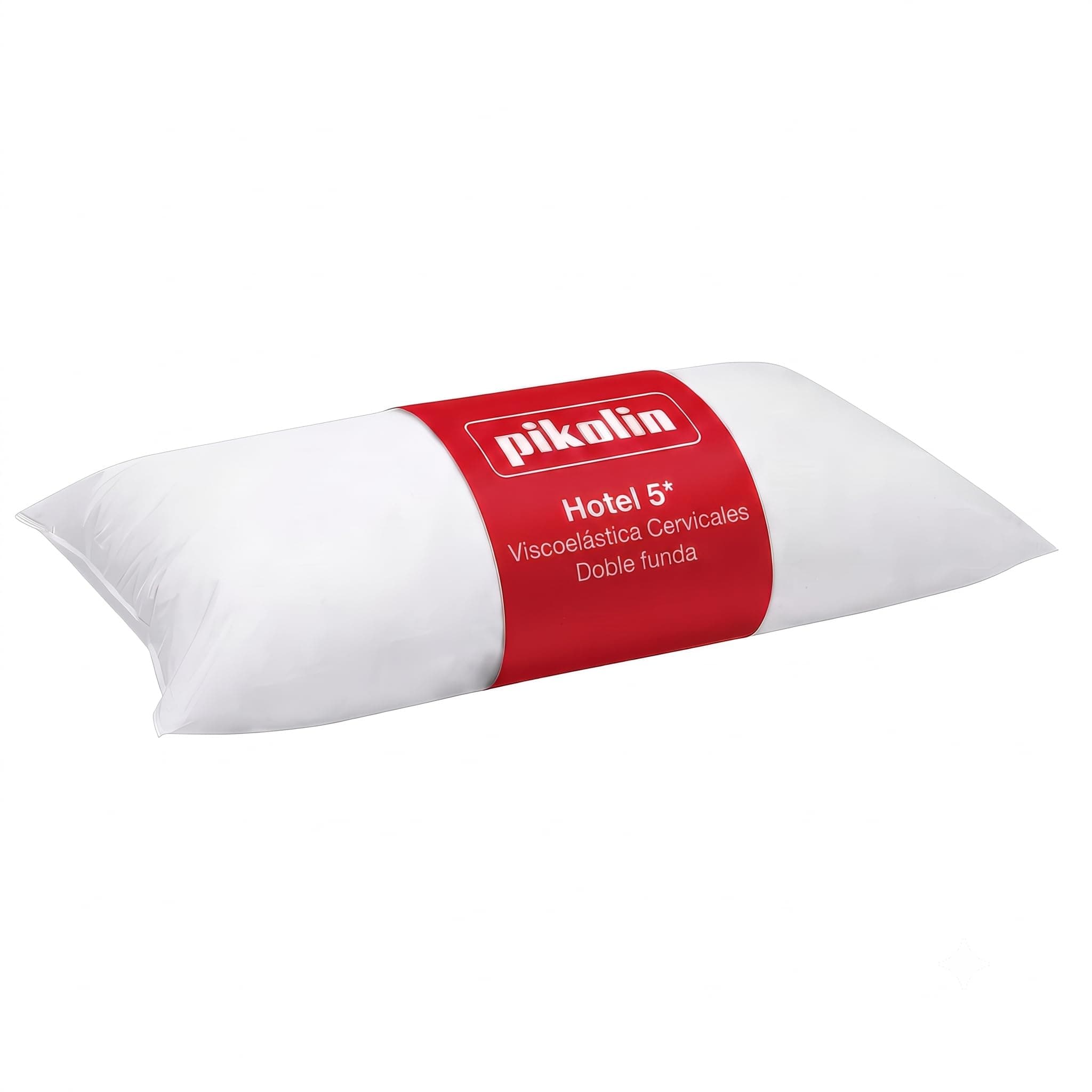 PIKOLIN Almohada Viscoelástica Hotel 75cm Cervicales Doble Funda | Memory Foam viscoelástico | Firmeza alta 11cm | Doble funda cremallera | Hipoalergénica | Oeko-Tex