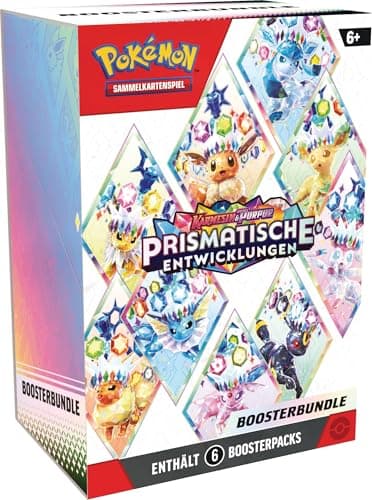 Pokémon Trading Card Game: Crimson &amp; Purple Booster Bundle - Prismatic Evolutions (6 Booster Packs)