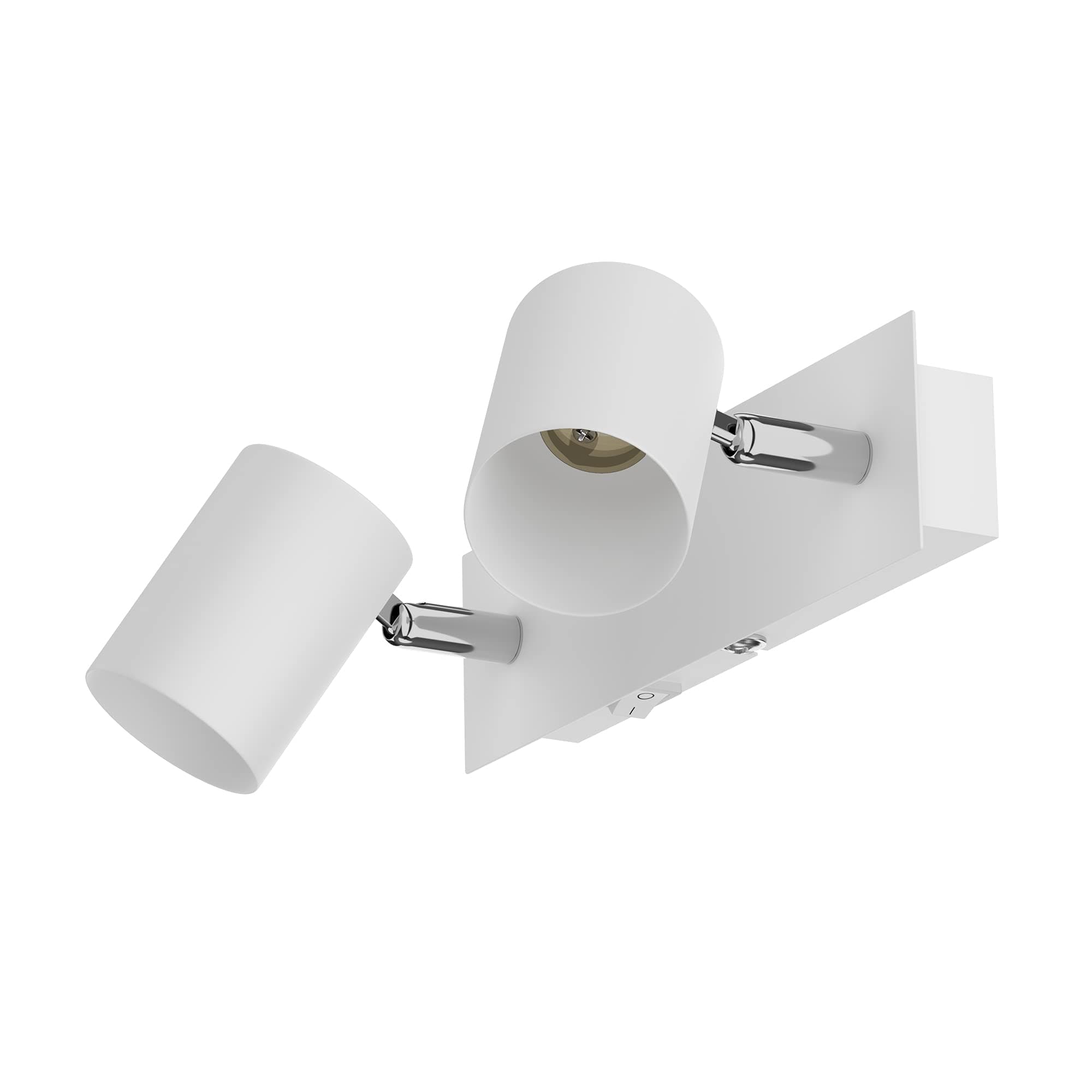 ledscom.de Wandleuchte WAIKA, 2-flammig, Schalter, weiß matt, eckig, 2x GU10 max. 60W
