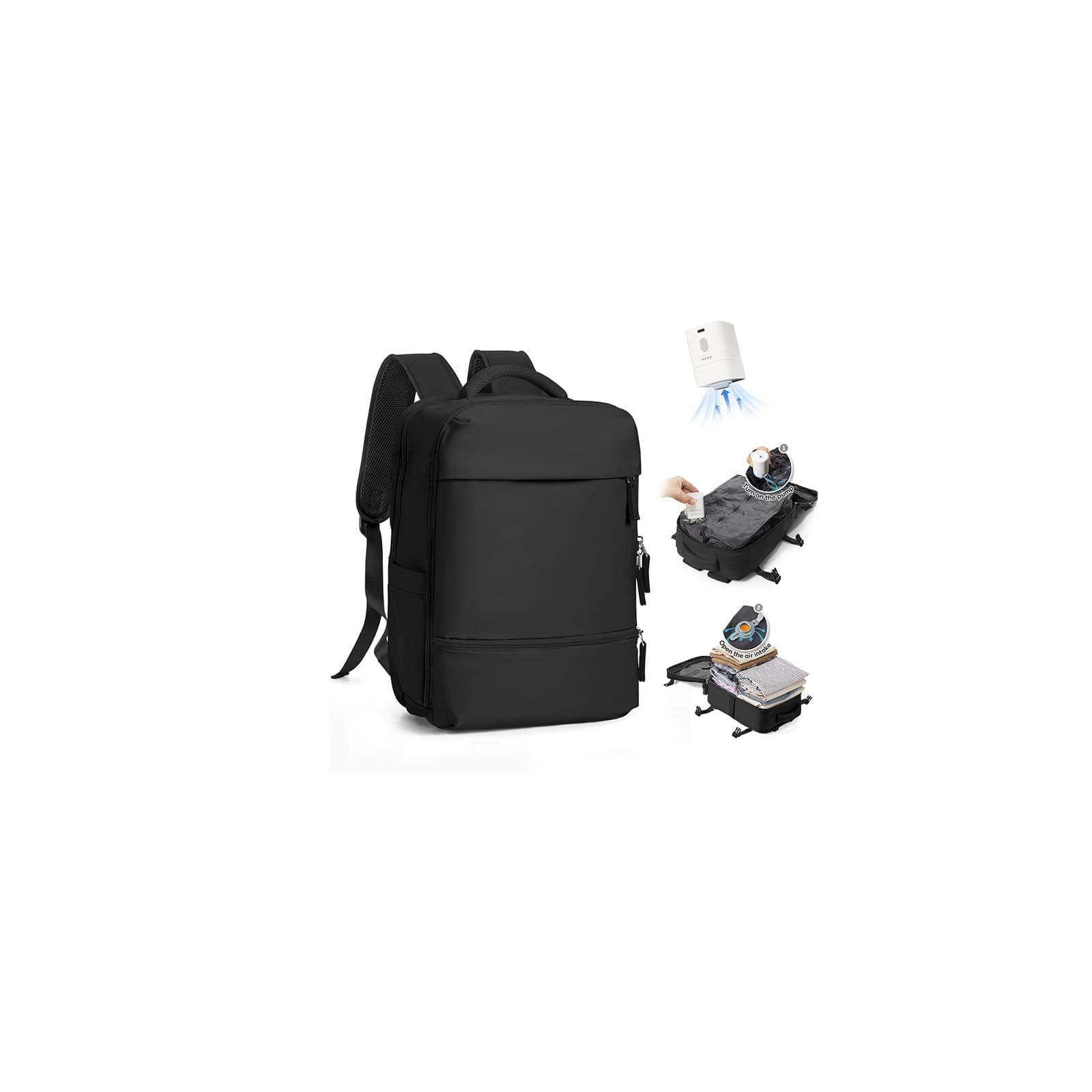 SZLX Mochila al Vacio con Bomba Equipaje de Mano 40x30x20 Ryanair Vueling Wizzair Easyjet Mochila Viaje Cabina Avion 40x20x25 Ryanair Mujer Mochila de transporte Impermeable para Computadora Portátil