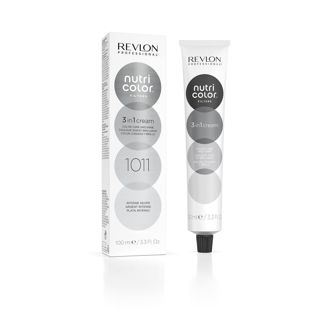 REVLON PROFESSIONAL Nutri Color FILTERS – METAL-ICE FILTERS 1011 Intensives Silber, 100 ml, Farbmaske mit INSTA-PIC-TECHNOLOGY, Tönungsmaske zur Farbauffrischung von Silbertönen, vegan
