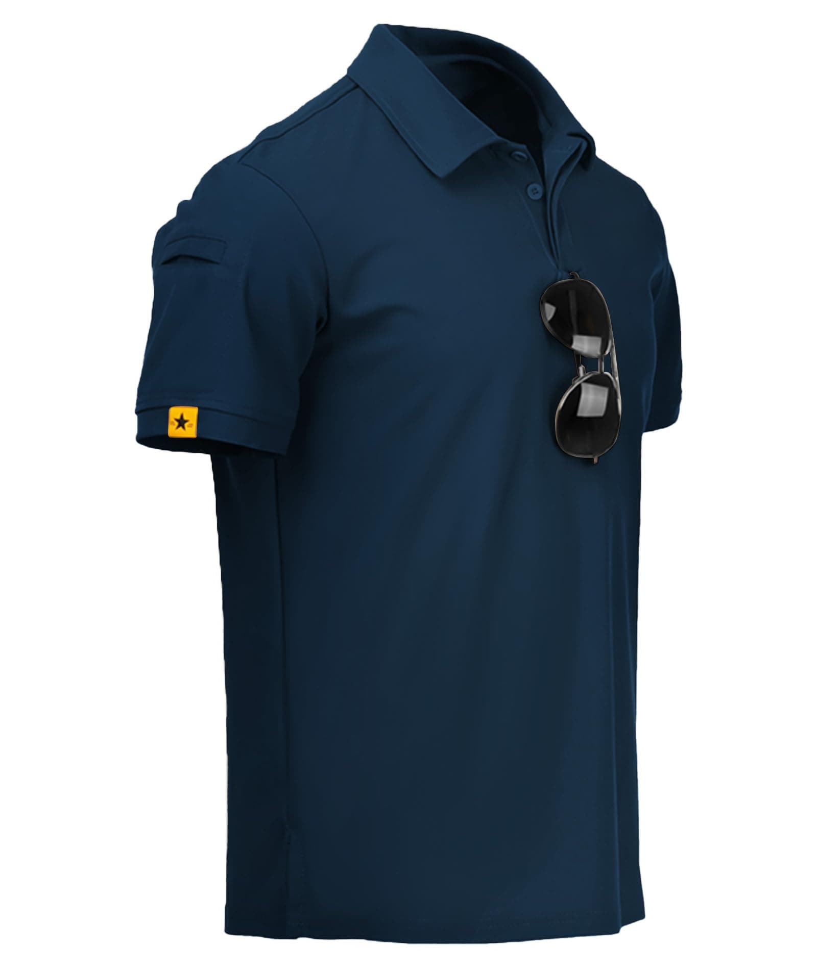 JACKETOWN Polo Shirt Uomo Manica Corta Asciugatura Rapida Traspirante Tennis Polo Shirt Camicie Polo Estate per Uomo Button Front T-Shirts Sport Shirt Basic Regular Fit Golf