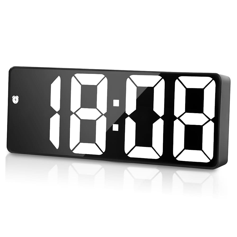 flintronic Sveglia Digitale da Comodino, Sveglia da Comodino, con Temperatura, Svegli Digitale da Comodin con Snooze, Suoni e Luminosità Regolabile, USB e Alimentato a Batteria