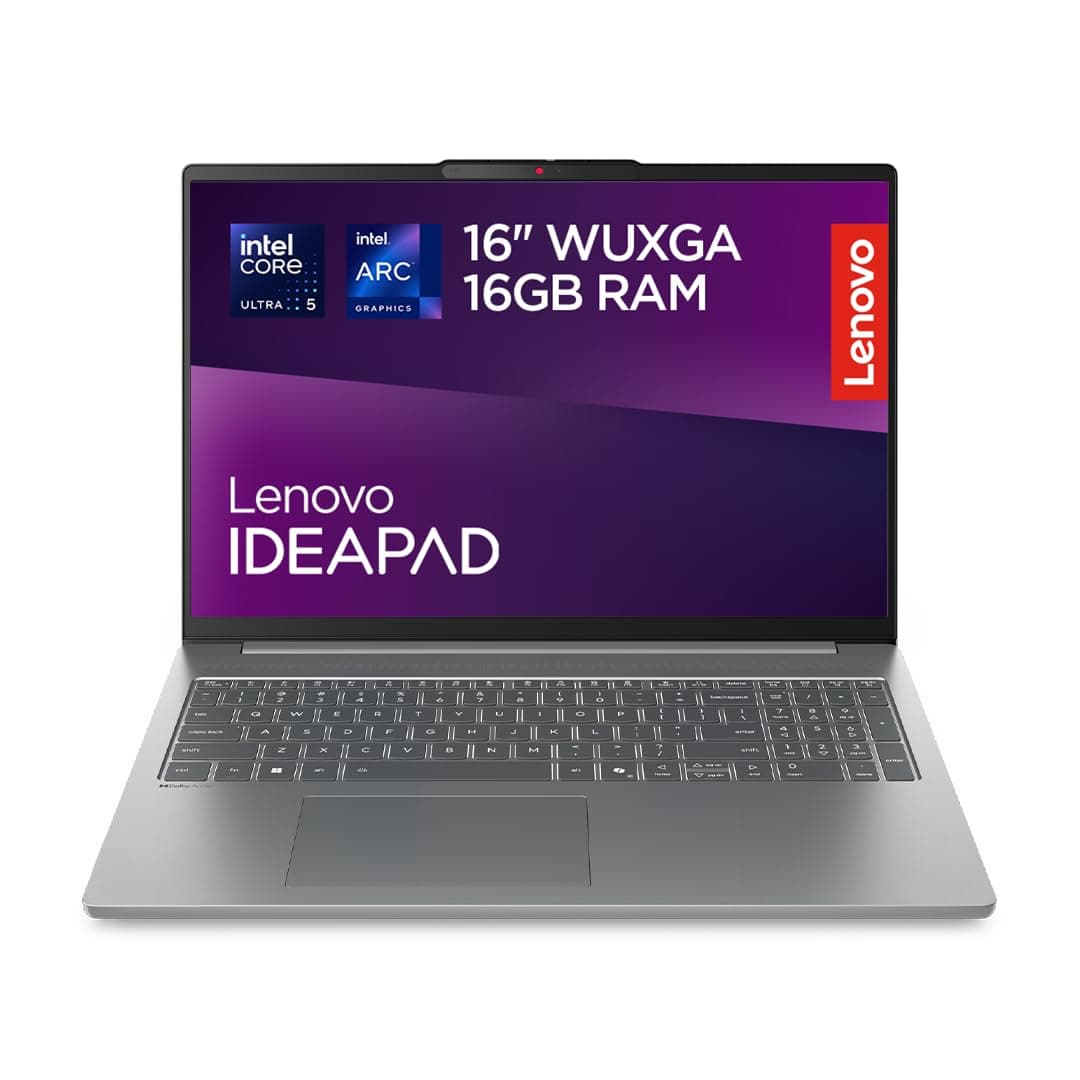 Lenovo IdeaPad Slim 5i Notebook 16" IPS Intel Core Ultra 5 135H, 16GB RAM DDR5, 512GB SSD, Tastiera retroilluminata e chassis in alluminio, Windows 11, Laptop per Lavoro, Studio e Multitasking