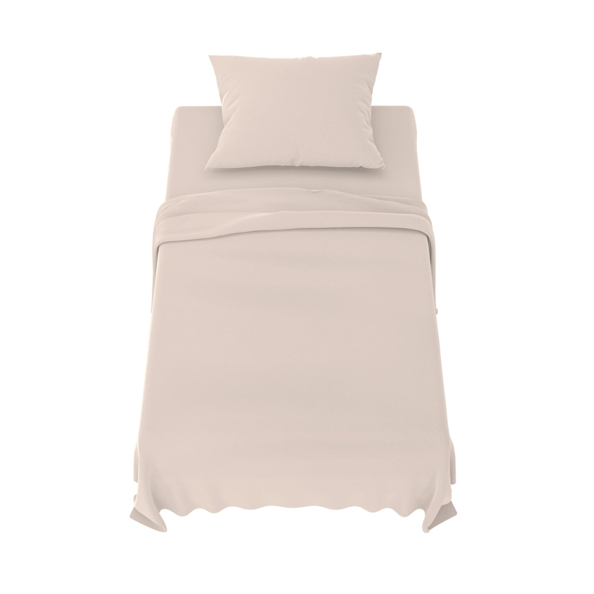 Dreamzie Lenzuola Letto Singolo 90x190 cm - Completo Lenzuola 3 Pezzi in Microfibre - Lenzuolo con Angoli - Lenzuola Sopra - 1 Federa 50x80 - Lenzuola Letto Singolo 90x190cm Beige