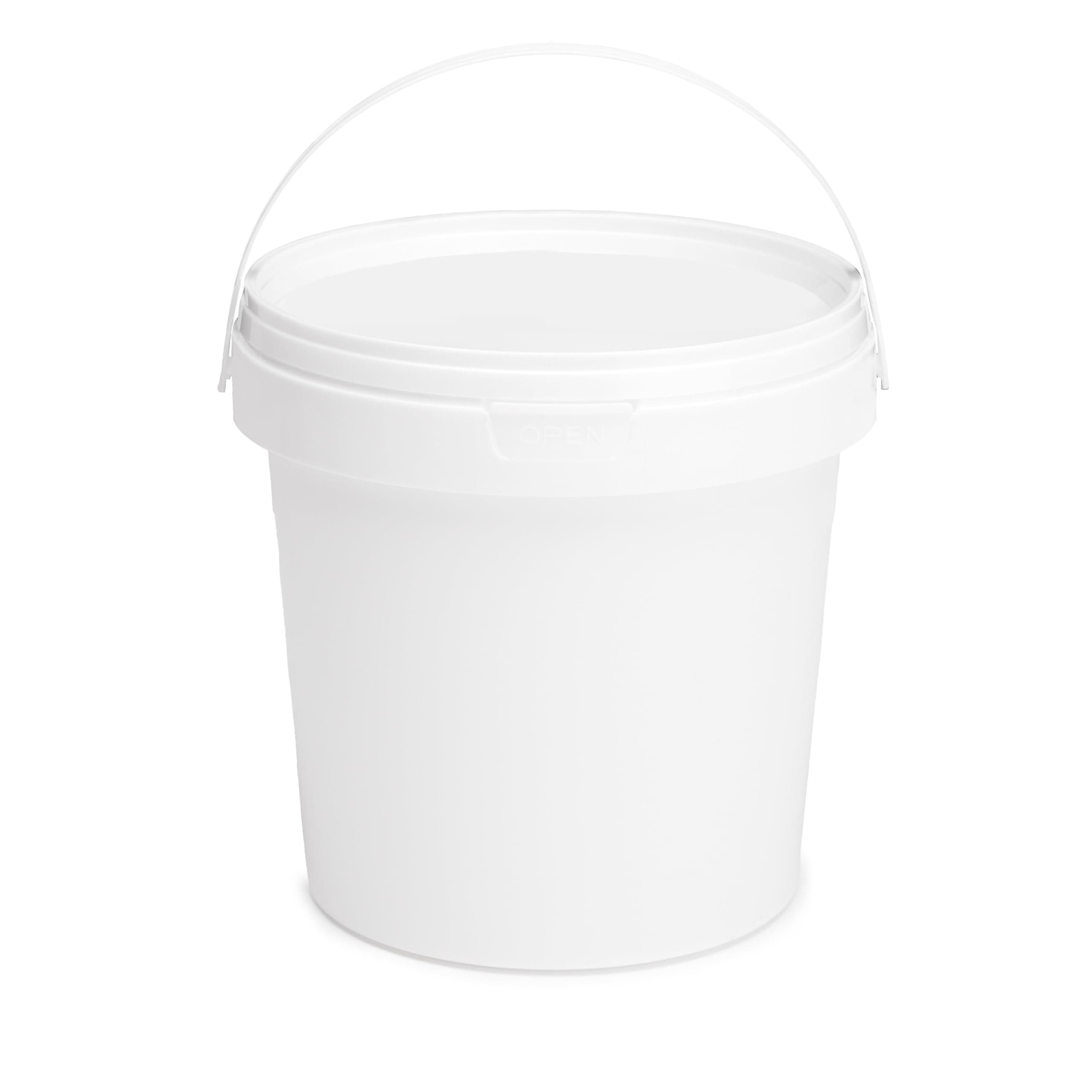 Garronda Cubo con Tapa 1 L para el Almacenamiento de Productos alimenticios y químicos 5 Piezas Blanco GD-0071