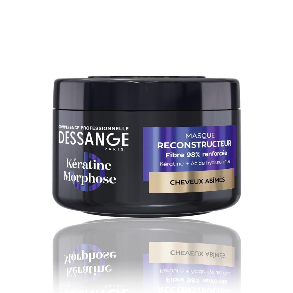DESSANGE - Masque Cheveux Reconstructeur Kératine Morphose - Formule Enrichie En Kératine Végétale & Acide Hyaluronique - Répare & Protège La Fibre Capillaire - Cheveux Abîmés - 280ml