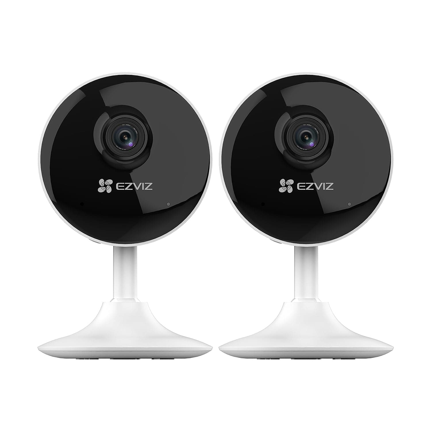 EZVIZ Caméra Surveillance WiFi Interieur 1080P FHD, Caméra IP WiFi sans Fil, Caméra Bébé/Animal Compatible Alexa, 135° Grand Angle, Détection de Mouvement, Audio Bidirectionnel, C1C 2PK