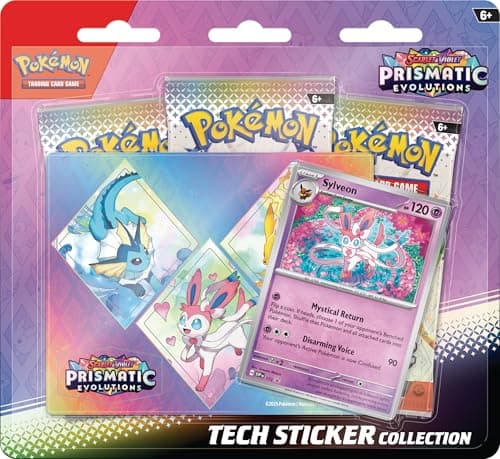 Pokémon -P10405 SV8.5 Tech Sticker Collection-Sylveon, technologischer Klebstoff, Mehrfarbig (100-10023)