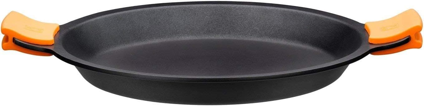 BRA Efficient Paellera, Aluminio Fundido, Negro, con cubierta antiadherente, 40 cm
