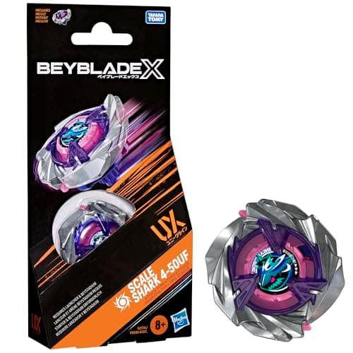 Hasbro Beyblade X, Set Booster Pack, Scale Shark 4-50UF con bey di Attacco di Takara Tomy, trottole da Combattimento, Giocattoli dagli 8 Anni in su