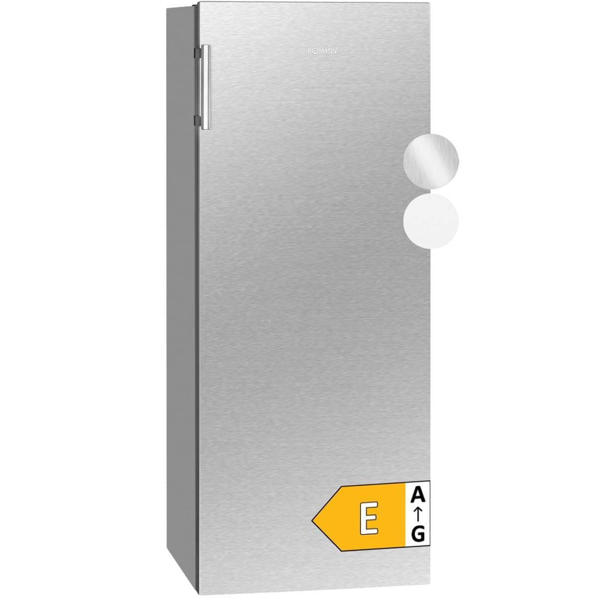 Bomann® Kühlschrank ohne Gefrierfach | Energieklasse E | 143cm | 5 Ablagen | 0°C ~ +8°C | leise 40dB | Getränkekühlschrank | 242L Flaschenkühlschrank | Kühlschrank groß | VS 7316.1 inox