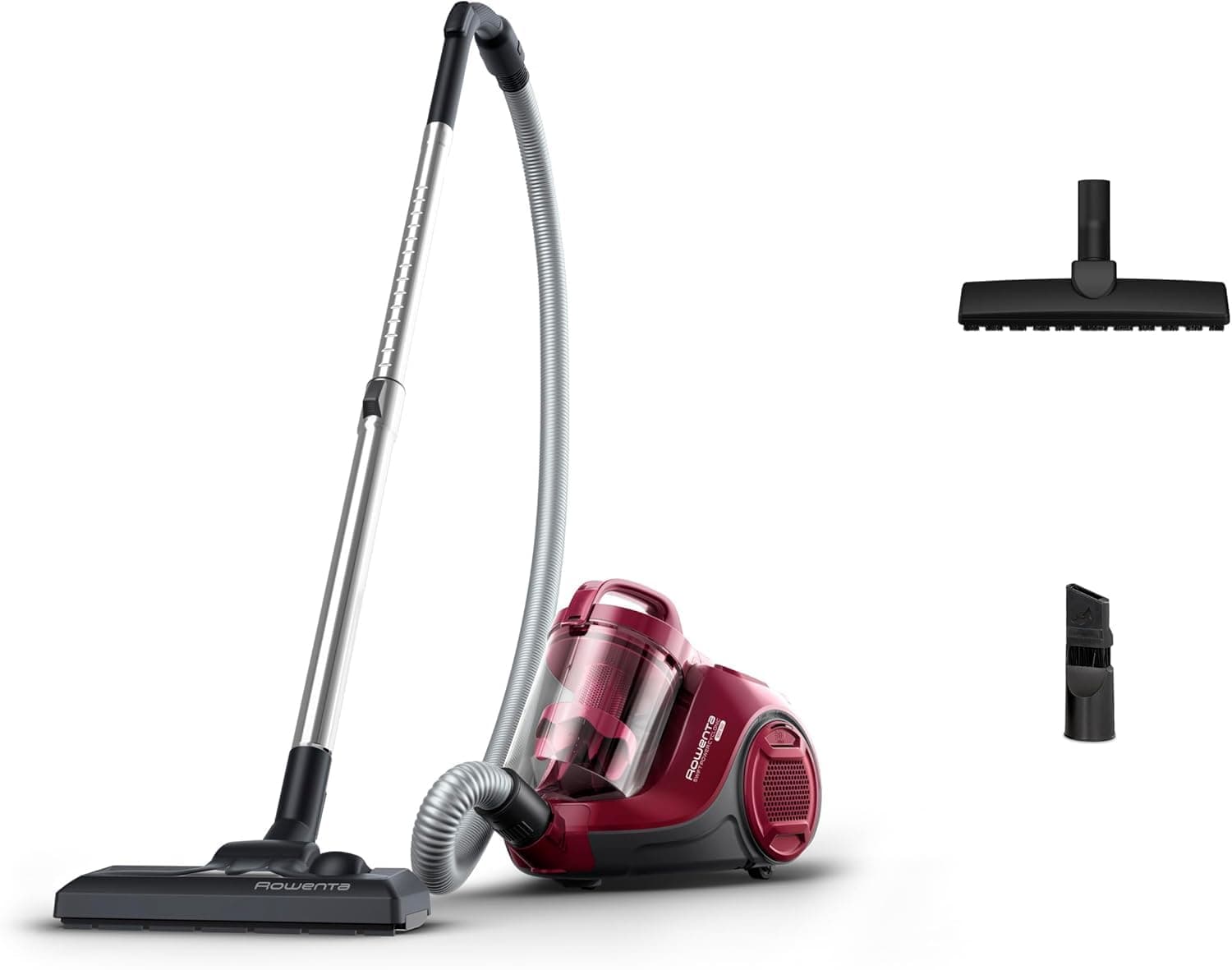 Rowenta Green Force Cyclonic Effitech - Aspirateur sans Sac - 2,5 L - Noir | Nettoyage haute performance avec technologie cyclonique - Moteur basse consommation - Filtration 99.98% et brosse parquet