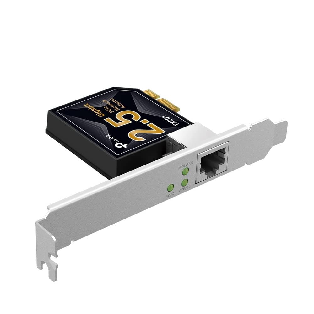 TP-Link TX201 PCIe Adattatore 2,5 Gigabit, 100/1000/2500 Mbps, Scheda Di Rete E Adattatore Ethernet, RJ45 Con QoS, Ideale Per Giocatori E NAS/Host Server Connection, Supporta Windows 10, 11