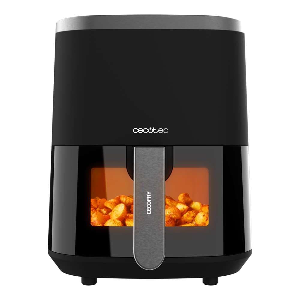Cecotec Freidora de Aire de 4 L con Ventana Cecofry Fantastik Window 4000 | 1400W, Tecnología PerfectCook, 9 Menús, Termostato Regulable 80-200ºC, Tiempo Ajustable, Protección contra Sobrecalentamiento