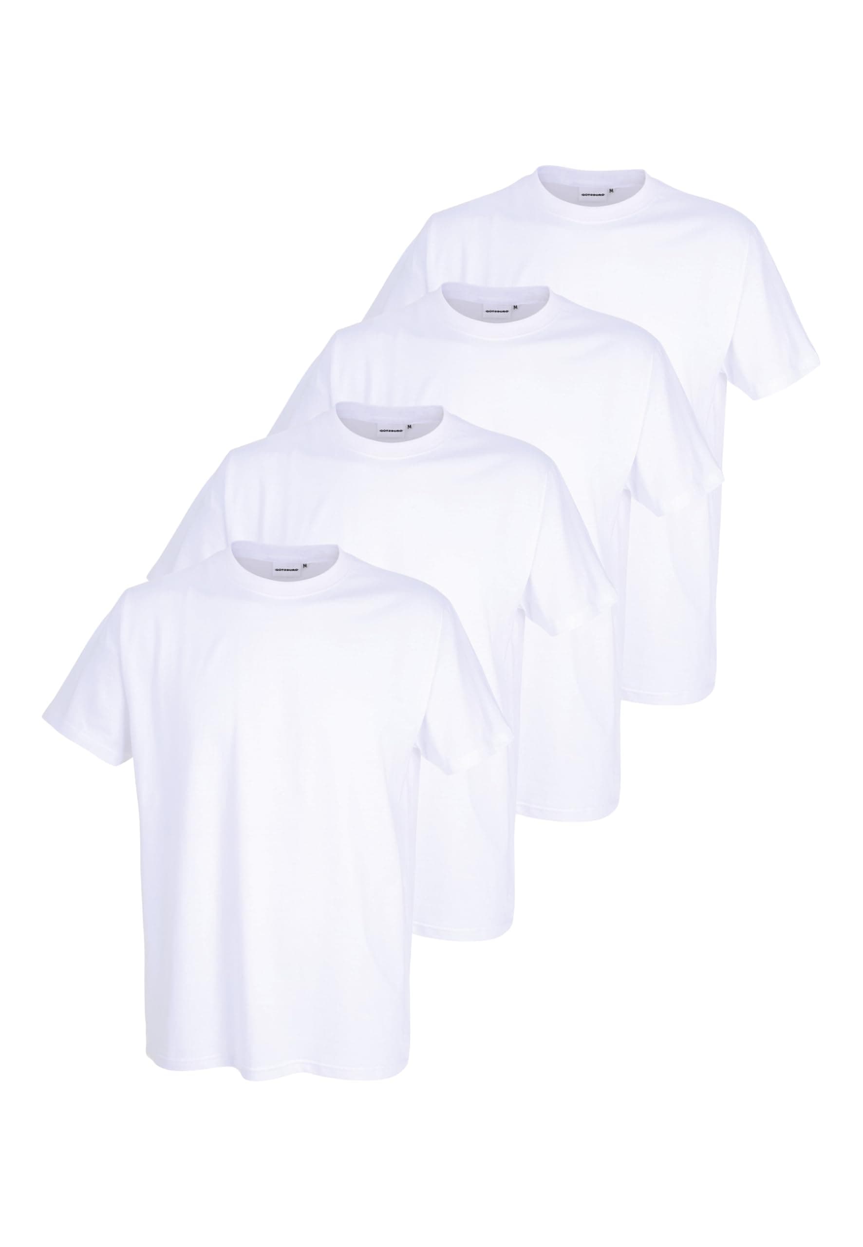 Götzburg Herren Basic T-Shirt mit Rundhalsausschnitt, 4er Pack