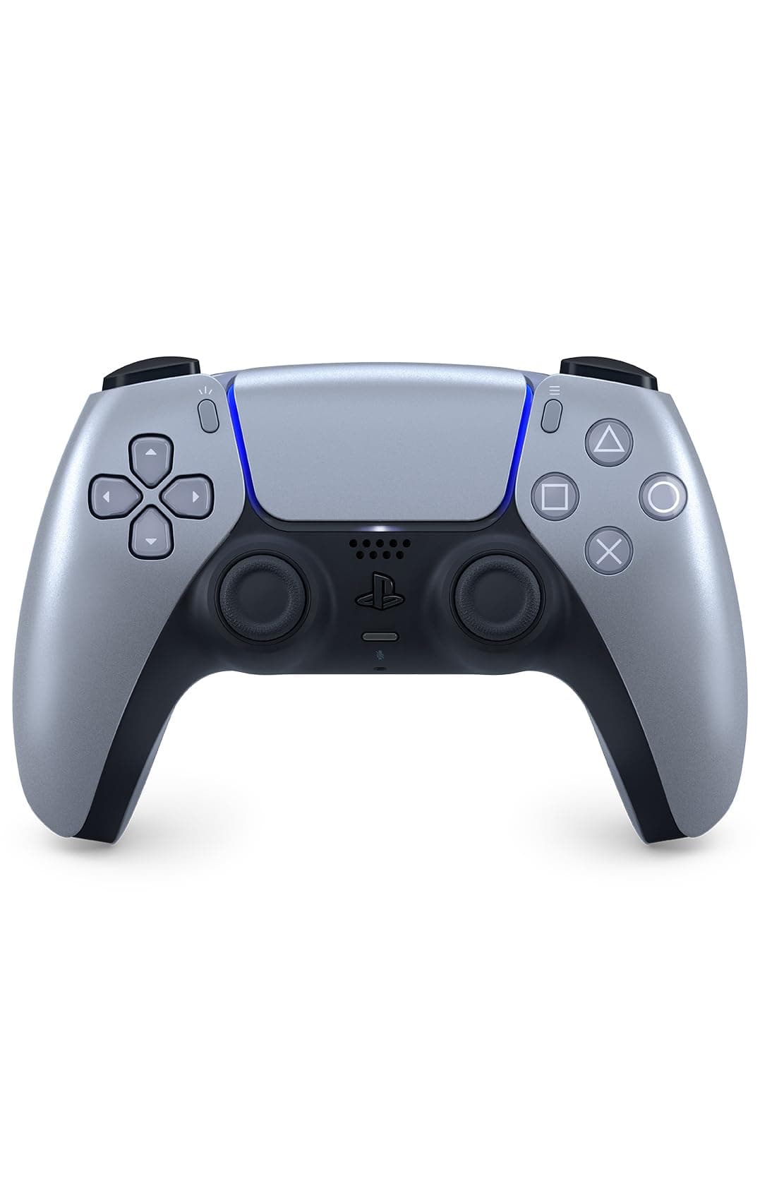 Playstation Sony, Manette 5 officielle DualSense, Sans fil, Batterie rechargeable, Bluetooth, Compatible avec PS5 et PC, Couleur : Sterling Silver
