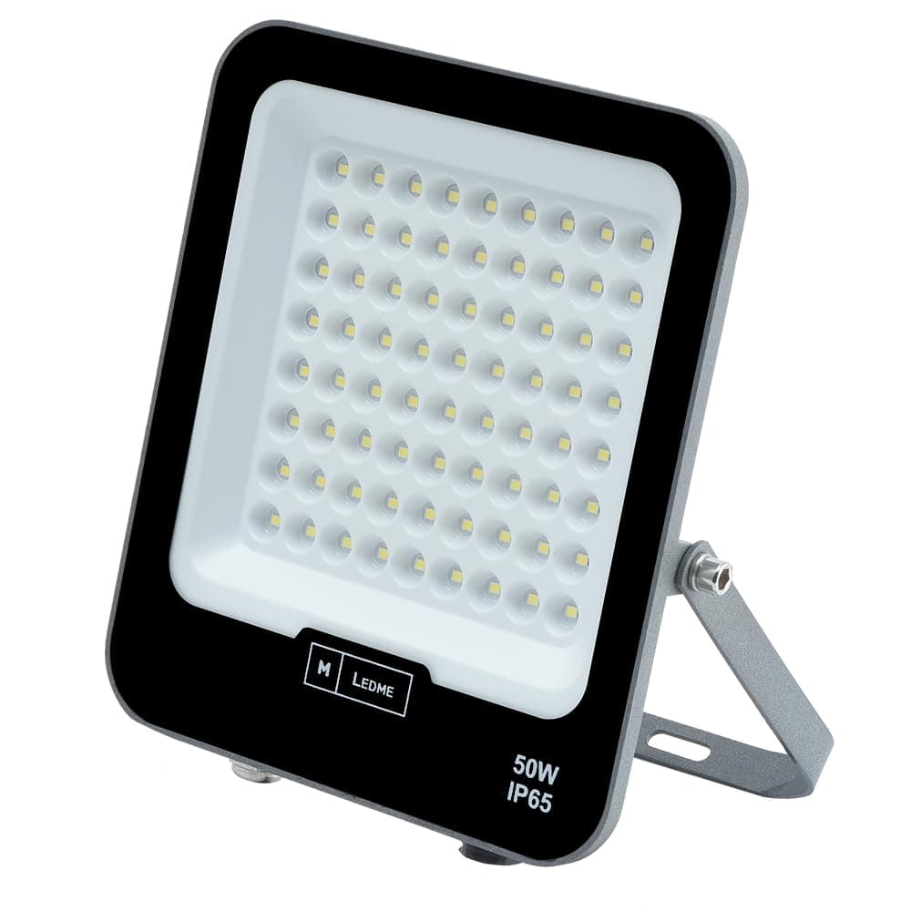 M Ledme - Foco Proyector Led Napoli Plus 50W, 6,000 lumen, IP65 Regulable, Color Luz fría (6000k), Iluminación exterior, De uso para jardín, patios, parking, hotel, naves etc.