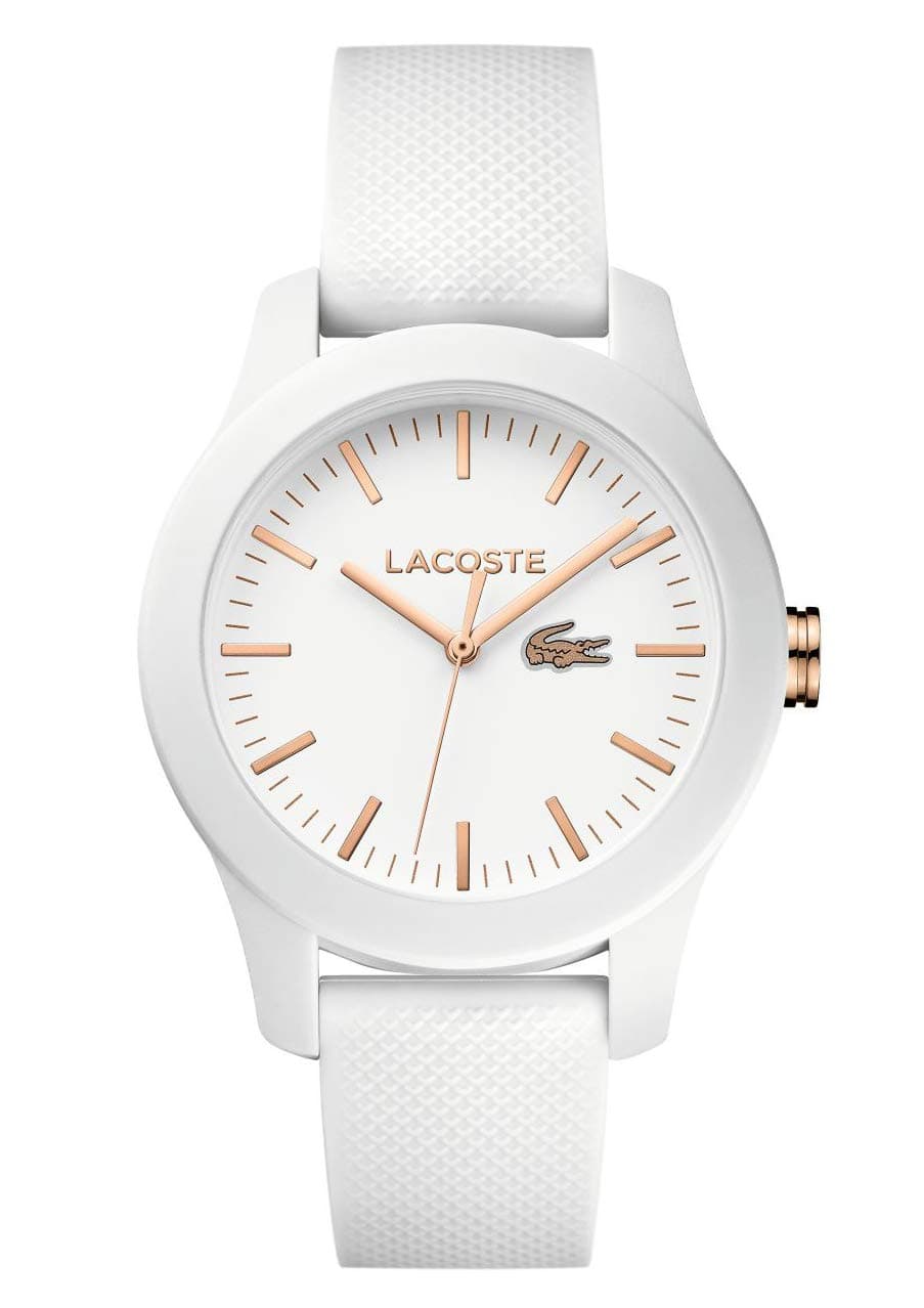 Lacoste Reloj Analógico de Cuarzo para Hombre o Mujer, con una Elegante Correa de Silicona con Textura Petit piqué