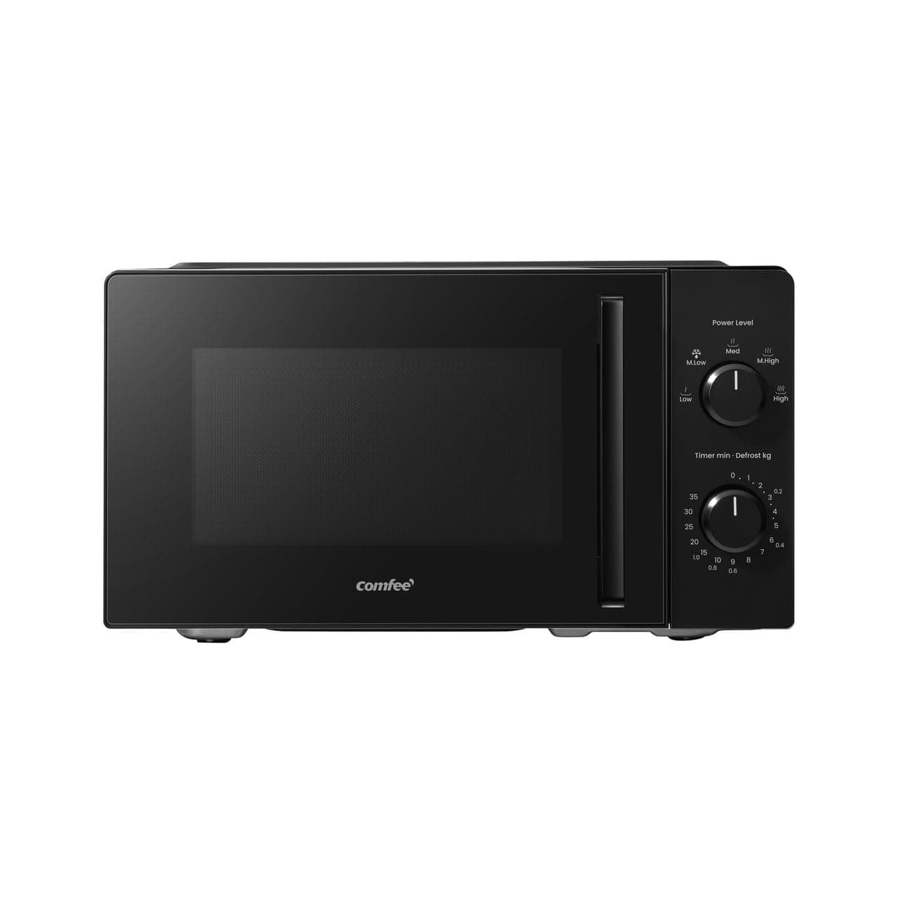 COMFEE' Microondas 20L 700W con 5 niveles ajustables | Plato giratorio, diseño compacto, cocción uniforme, ideal para cocina, hogar u oficina, modelo CMO-MM20L2NFPE(BK)