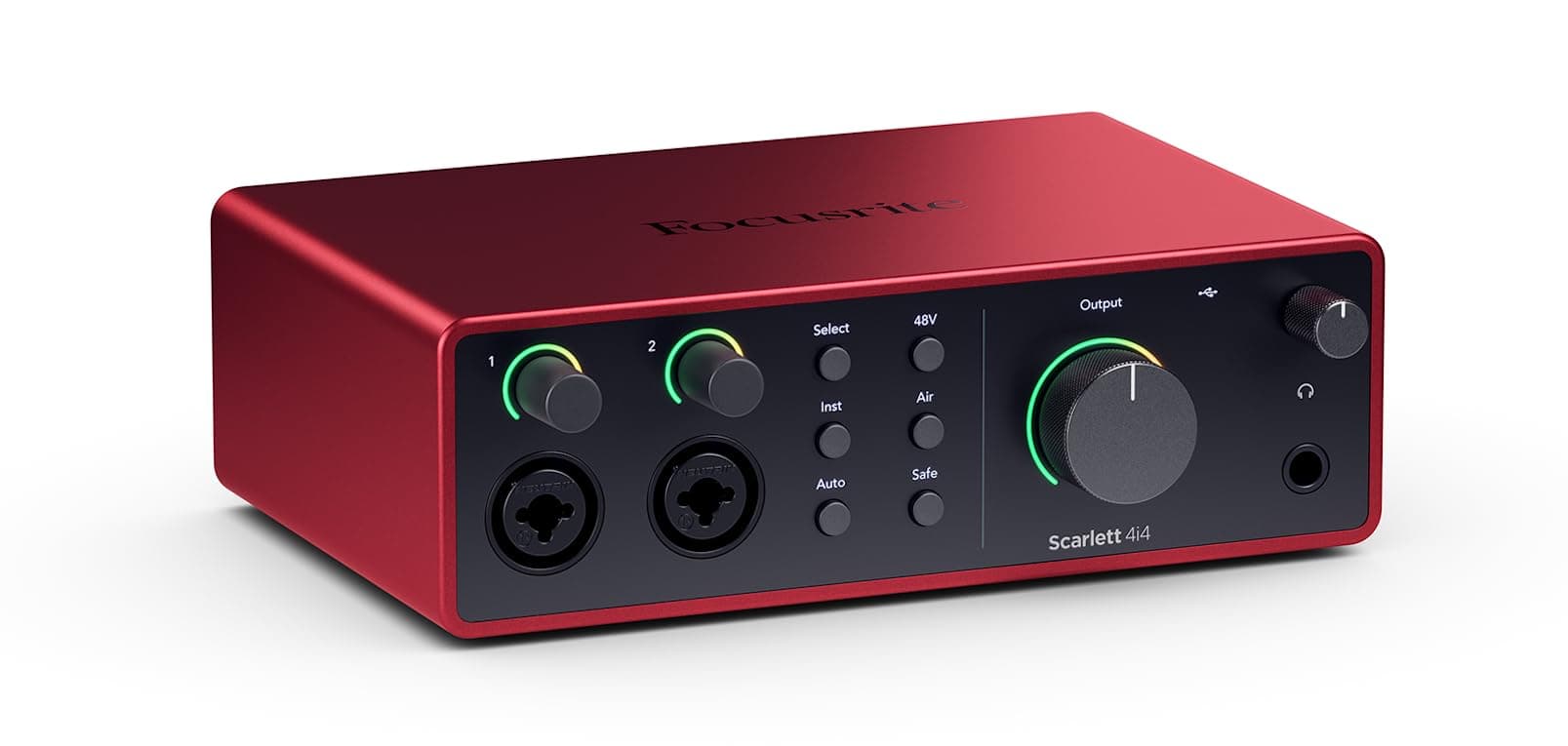 Focusrite Scarlett 4i4 4.ª gen. interfaz de audio USB para músicos, compositores, guitarristas y creadores de contenido. Grabación de estudio, alta fidelidad y todo el software necesario