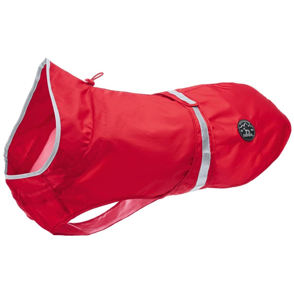 HUNTER Hunde-Regenmantel UPPSALA RAIN, Farbe: rot, wind- & wasserfest, anpassbarer Bauchgurt, reflektierend, elastische Beinschlaufen, kompakt verstaubar, leicht zu reinigen, waschbar, Größe: 40