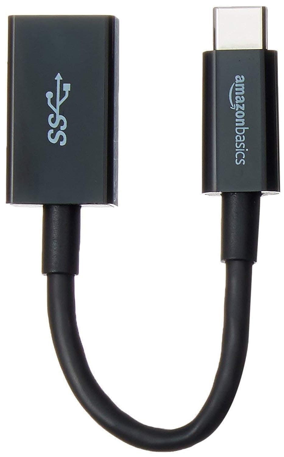 Amazon Basics Convertitore cavo adattatore USB 3.1 da USB-C a USB-A femmina, alta velocità 5 Gbps, certificato USB-IF, per laptop, tablet, telefoni (iPhone 16/15), nero