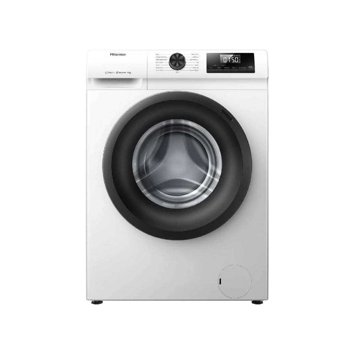 Hisense WF1Q9041BW Waschmaschine mit Dampffunktion / 9KG / 1400 U/Min /15 Programme/Anti-Allergie Programm/Baby-Wäsche/AutoWash/QuickWash 15 min/Daunen/Eco 40-60 °C/Power 49' / EEK: A/Weiß