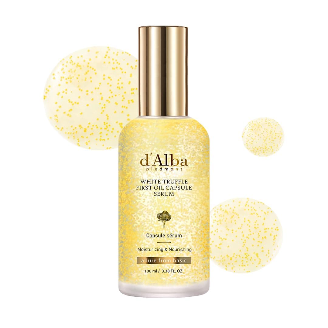 d'alba Piedmont White Truffle Oil Capsule Serum, täglicher Vita-Boost für strahlende Haut, doppelte Vitaminformel, koreanische Hautpflege (100 ml)