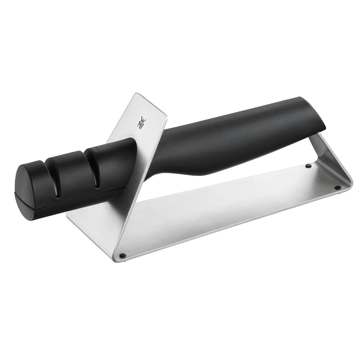 WMF Gourmet Messerschärfer Keramikscheiben, Messerschleifer 2 Stufen, Vor- und Nachschleifen, sichere Handhabung