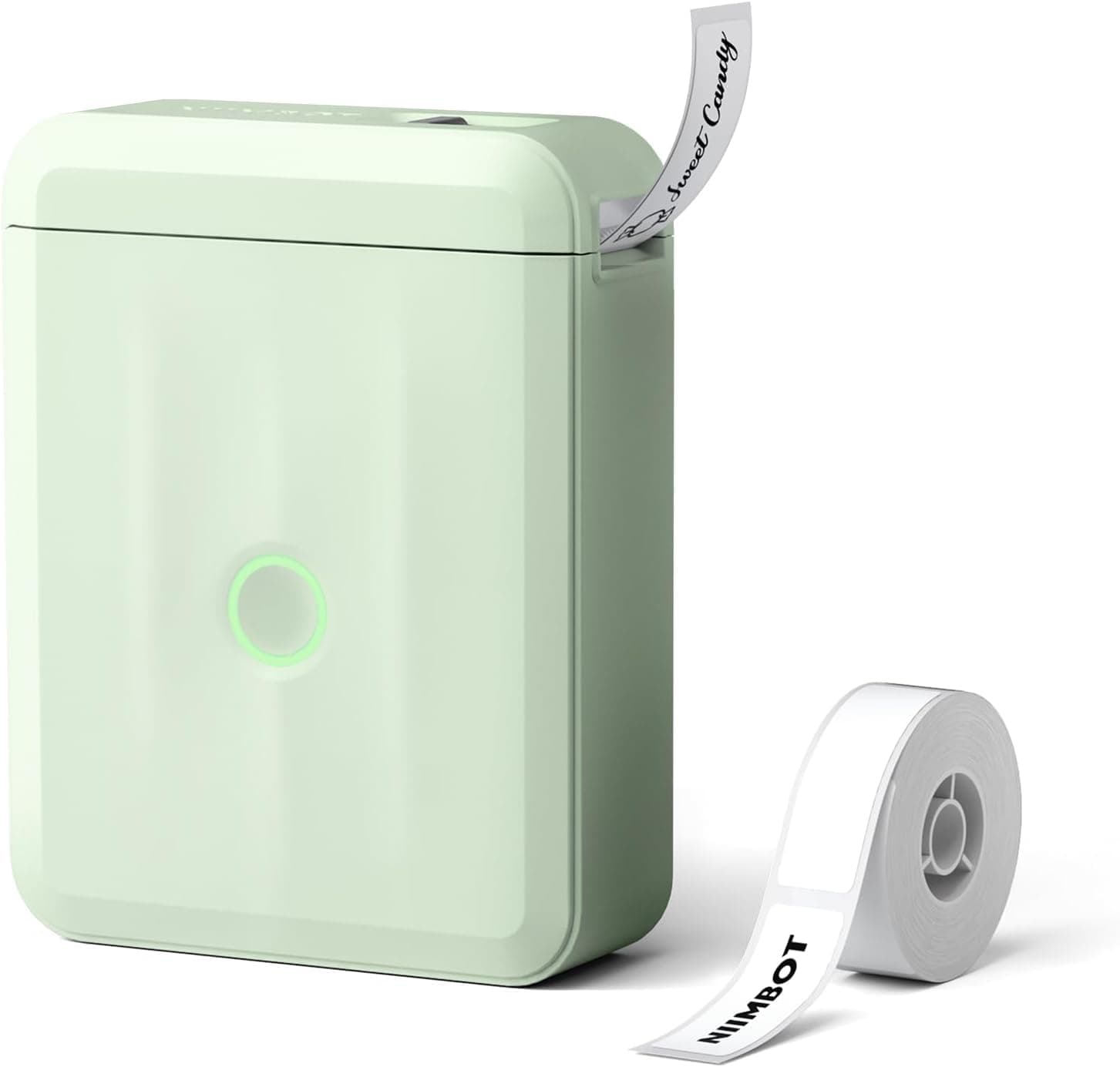 NIIMBOT D110 Mini máquina etiquetadora con Cinta, Impresora térmica portátil Bluetooth para organizar el Almacenamiento, Oficina, hogar, máquina de Etiquetas con múltiples Plantillas, Verde