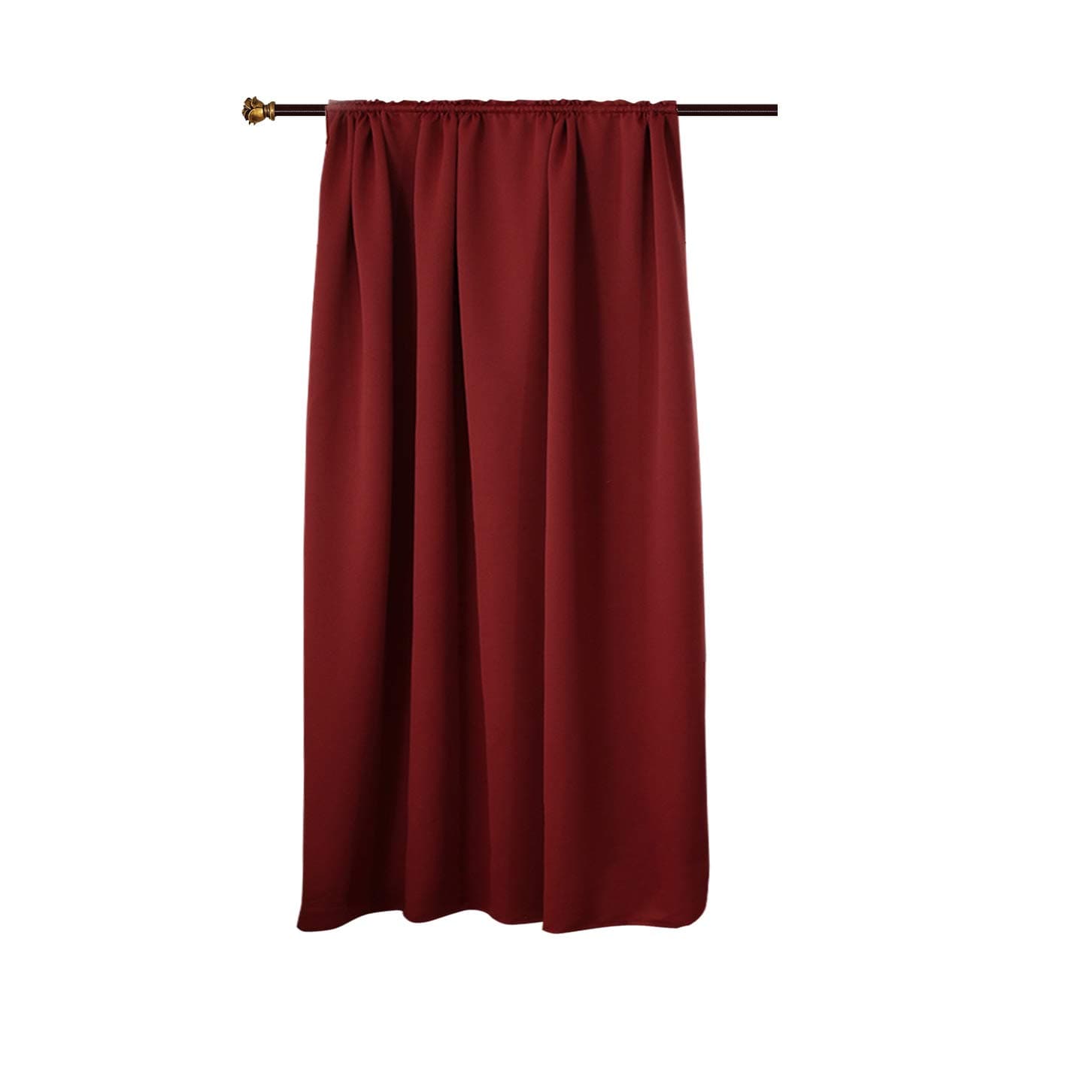 WOLTU Thermovorhang, Verdunklungsvorhang für Wohnzimmer Schlafzimmer, Blickdicht, mit Kräuselband für Schiene, 250g/m² Schwere Wärmeisolierende, 135 x 175 cm, Bordeaux