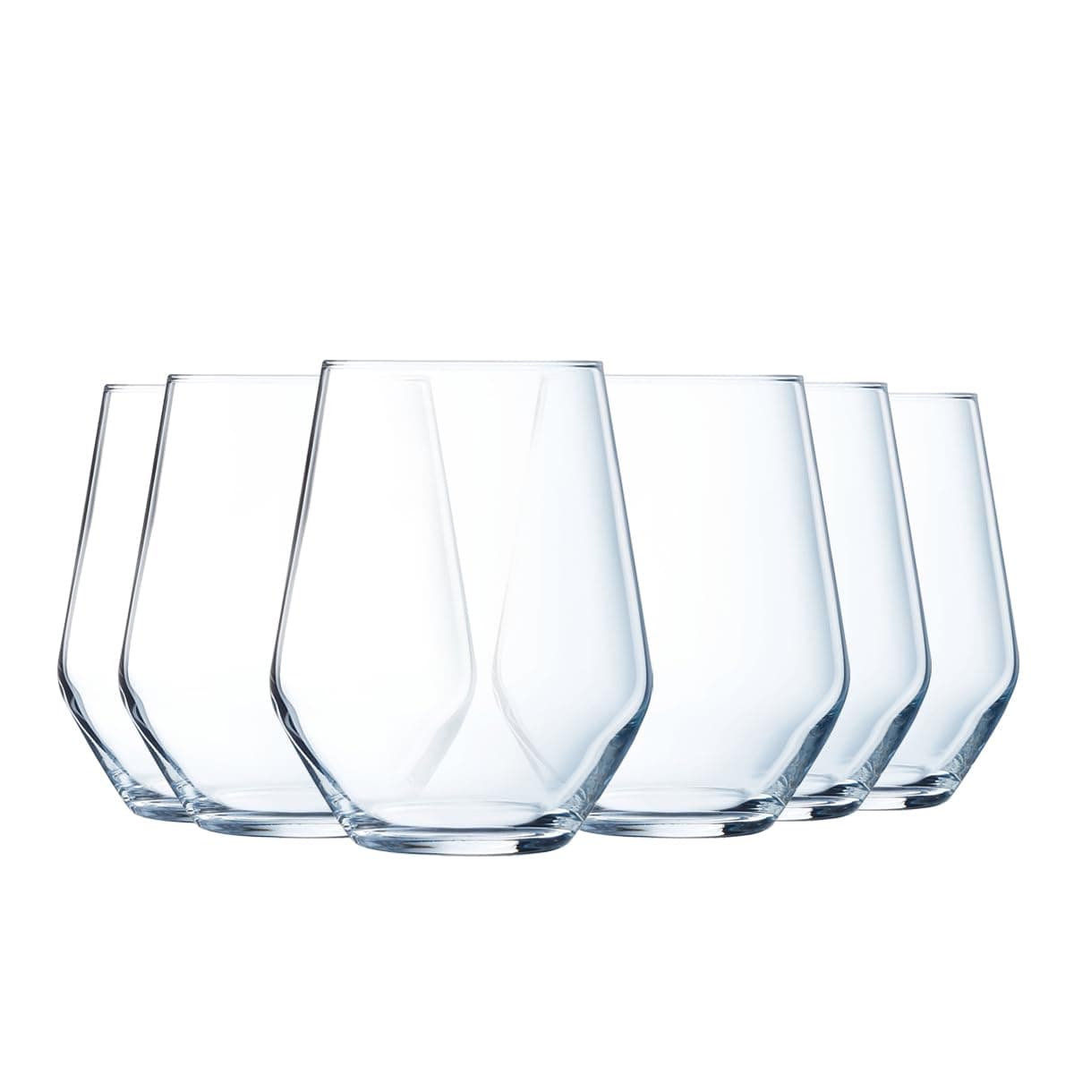 Luminarc - Collection Vinetis - 6 verres haut 40 cl - Design moderne et élégant - Fabriqués en France - Emballage renforcé, Bleu