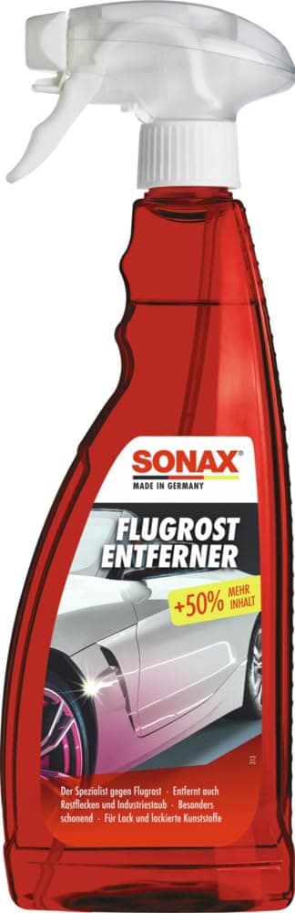 SONAX FlugrostEntferner (750 ml) entfernt aggressive Flugrost-Rückstände sowie Industriestaub von allen Lacken | Art-Nr. 05134000