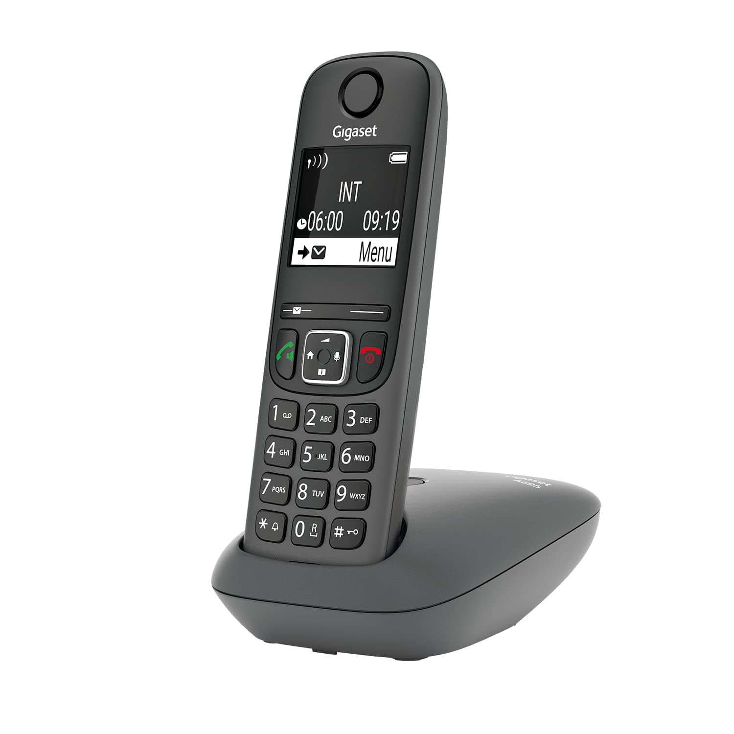 Gigaset A695 - téléphone DECT sans fil - grand écran à fort contraste - excellente qualité audio - profils sonores réglables - fonction mains libres - protection contre les appels indésirables, gris
