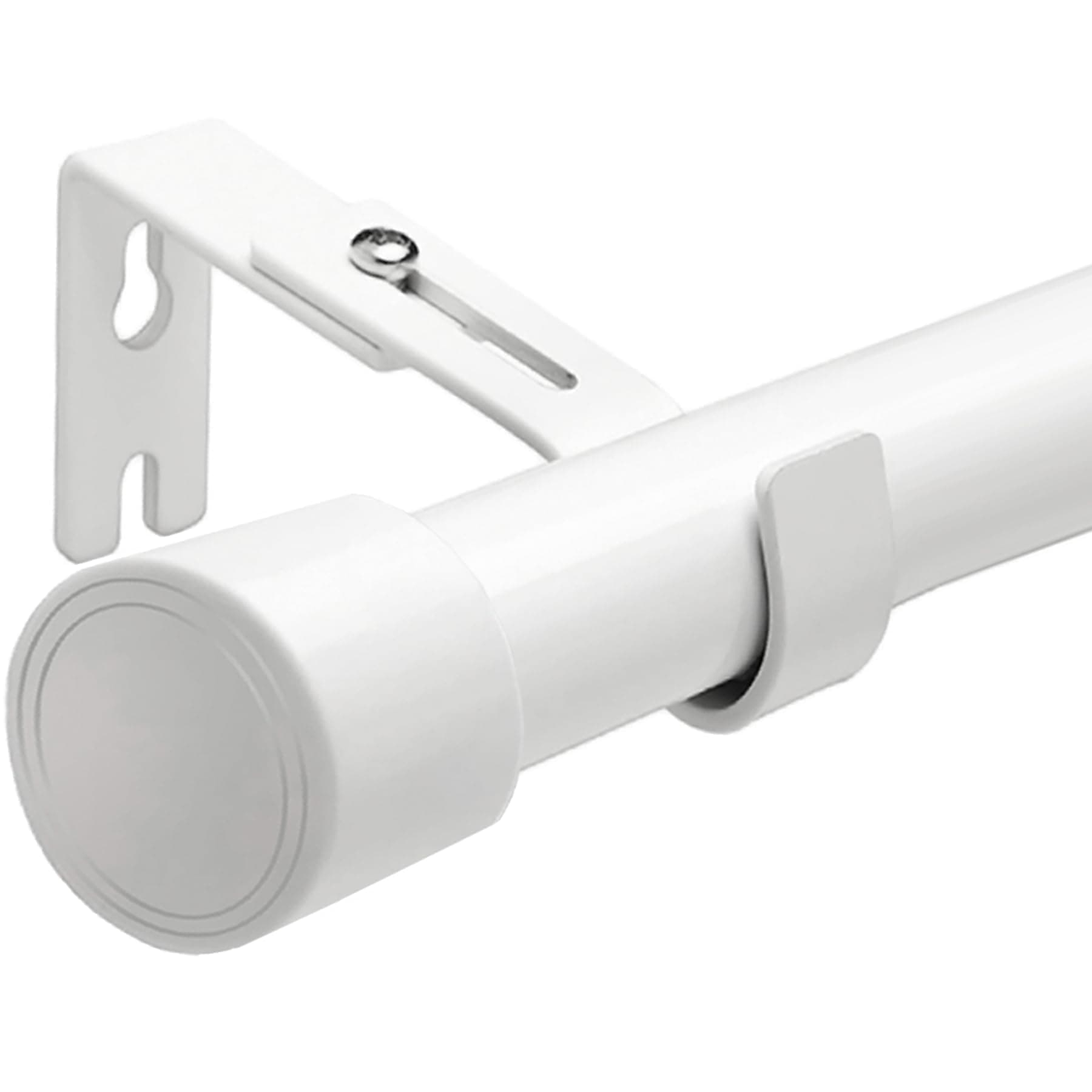 Bastoni per Tende Bastone Tenda Estensibile Asta per Tende con Supporto per Soggiorno Camera 84-220CM(Bianco Φ25mm)