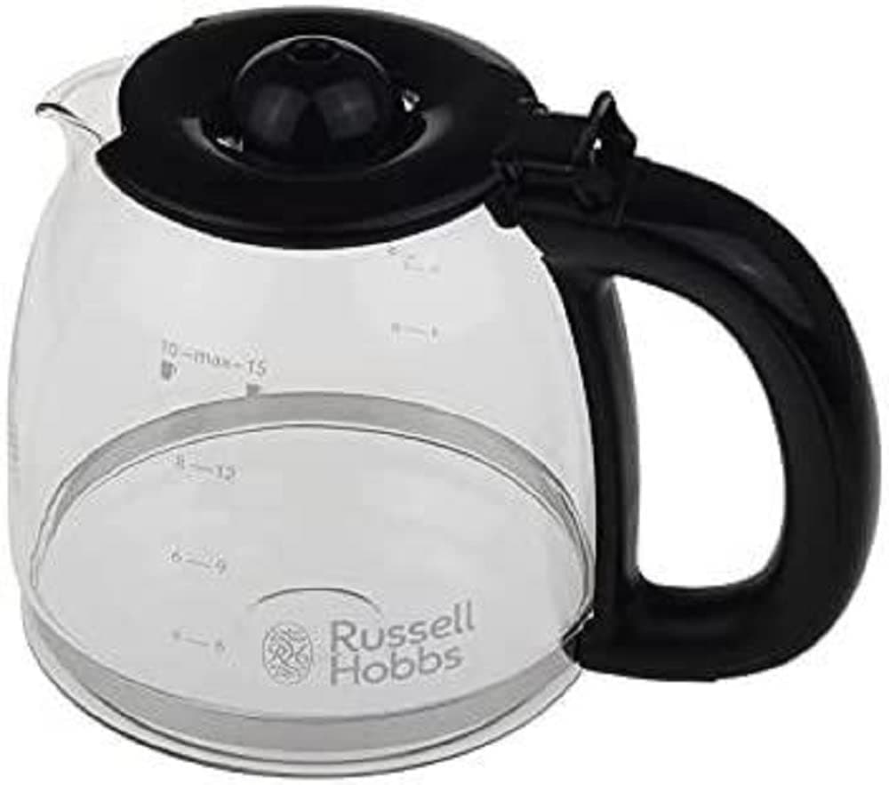 Russell Hobbs Ersatzglaskanne [für Kaffeemaschine Adventure 24010-56 & Colours+ Digital 24031-56, 24033-56, 24034-56 & Victory 24030-56] Kaffeekanne Glas für Filterkaffeemaschine 700214