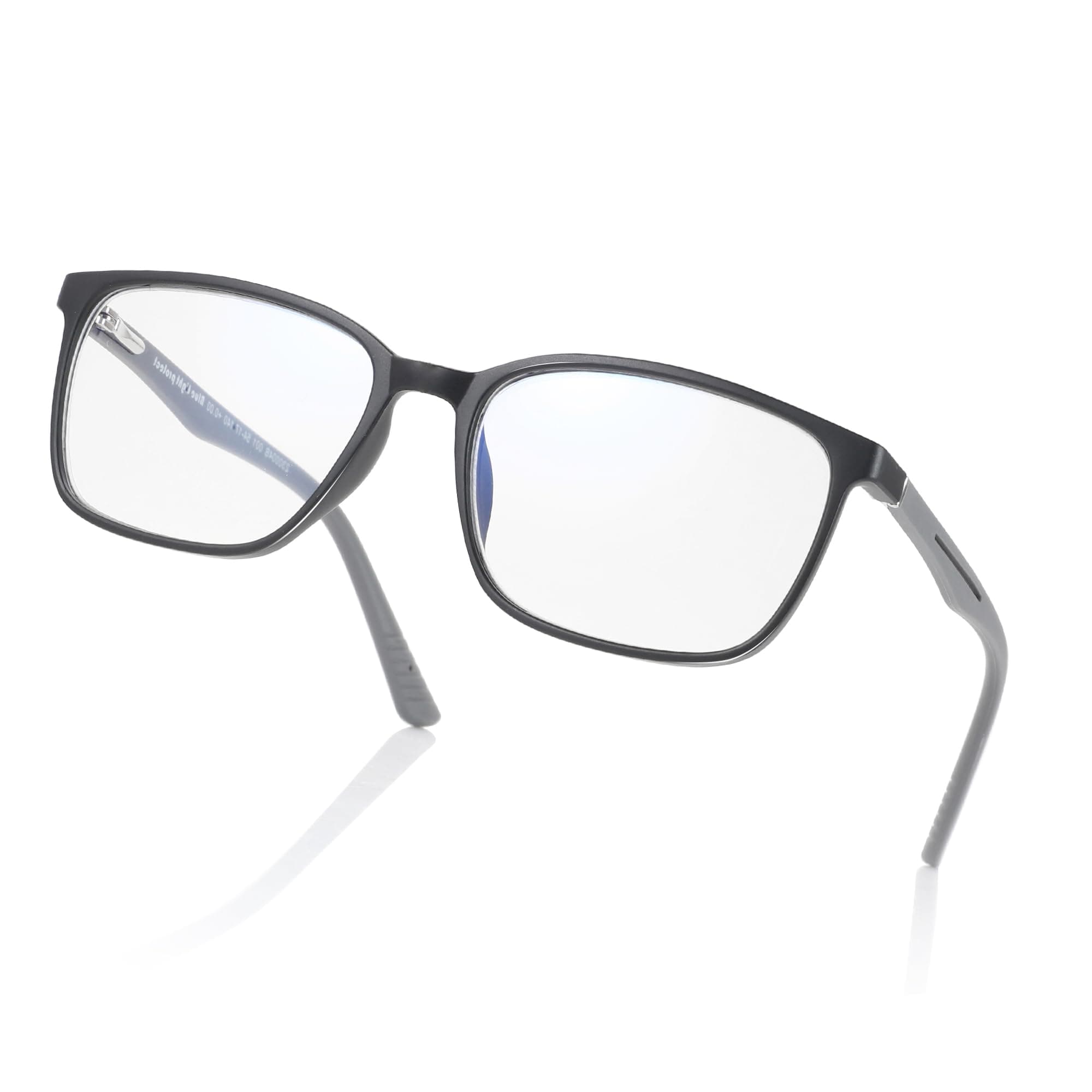 ZENOTTIC Occhiali con Filtro Luce Blu, Occhiali da Lettura Uomo con Montatura TR Quadrata, Antiriflesso per Sport e Computer