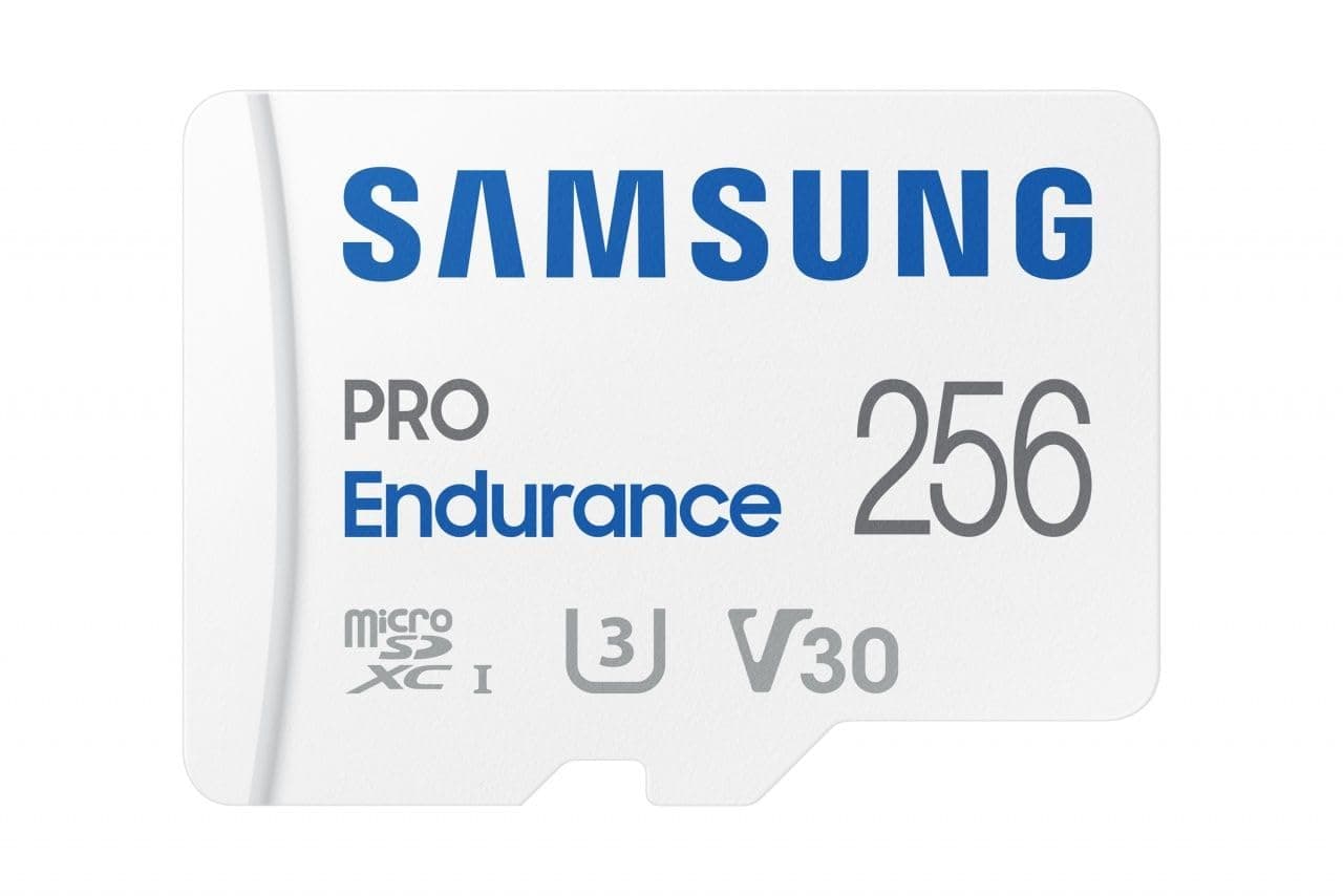 Samsung Memorie MB-MJ256KA PRO Endurance Scheda MicroSD per Videosorveglianza e Dashcam da 256 GB, UHS-I U3, fino a 100 MB/s, Adattatore SD Incluso