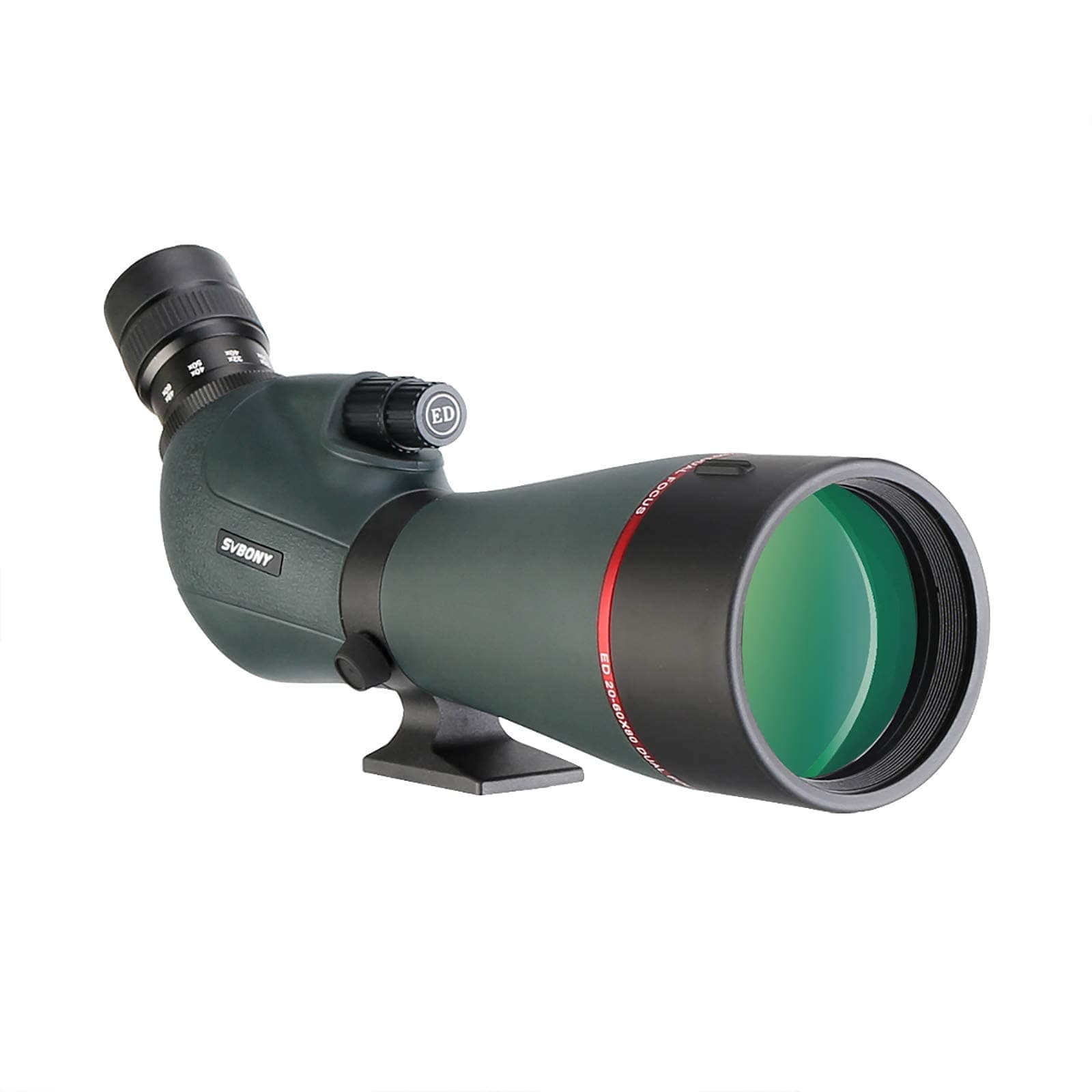 Svbony SV406P Ed Longue-Vue, 20-60X80mm 1.25” Zoom Longue-Vue avec Double Focalisation FMC BAK4, pour Observation des Oiseaux Faune Décontracté Photographie Astronomique