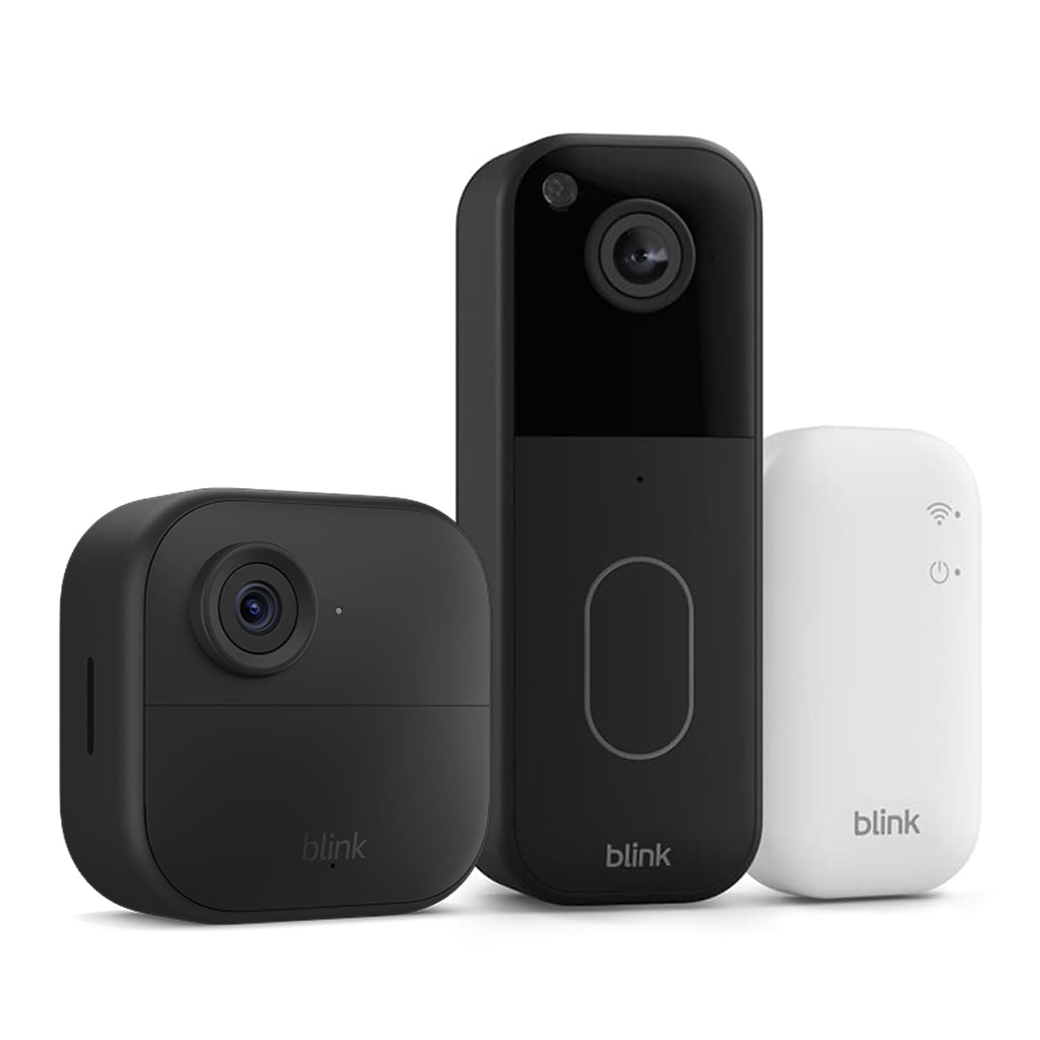 Nuova videocamera Blink (Outdoor 4) + videocitofono Blink (nero) | Videocamera di sicurezza smart HD wireless | Sync Module Core incluso | IP65