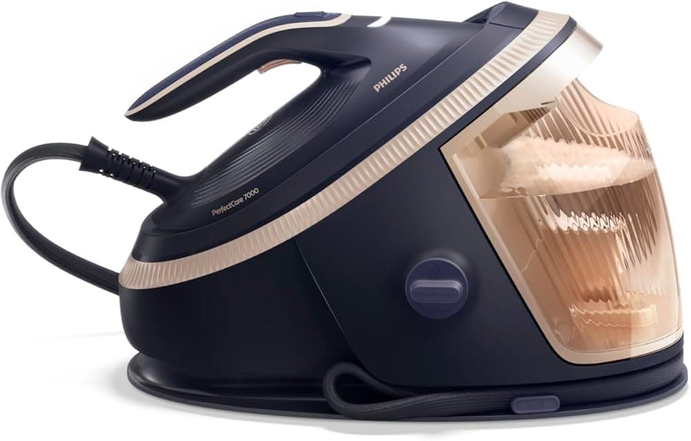 Philips PerfectCare Ferro da stiro con generatore di vapore Serie 7000 - Colpo di vapore 650g, 8.5 Bar, Piastra SteamGlide Elite, Vapore Intelligente Automatico (PSG7300/80)
