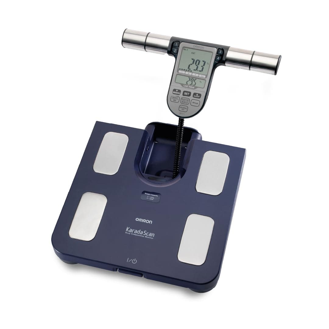 OMRON BF511 Monitor de composición corporal, validado clínicamente, con 8 sensores de alta precisión para medir en manos y pies