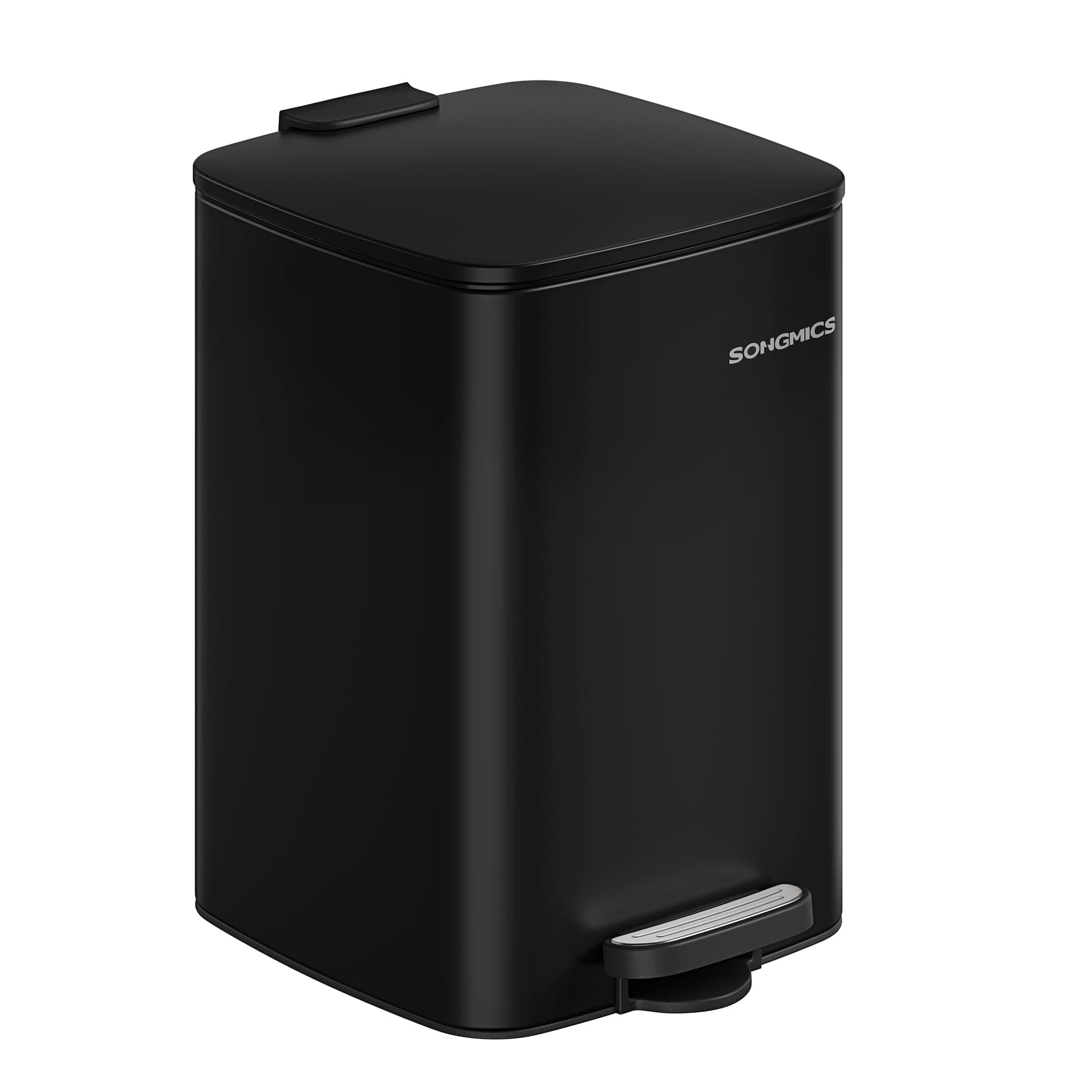 SONGMICS Mülleimer Küche, 20 Liter Abfalleimer, Tretmülleimer, Stahl, mit Inneneimer, Softclose, Offenhaltefunktion, tintenschwarz LTB592B02