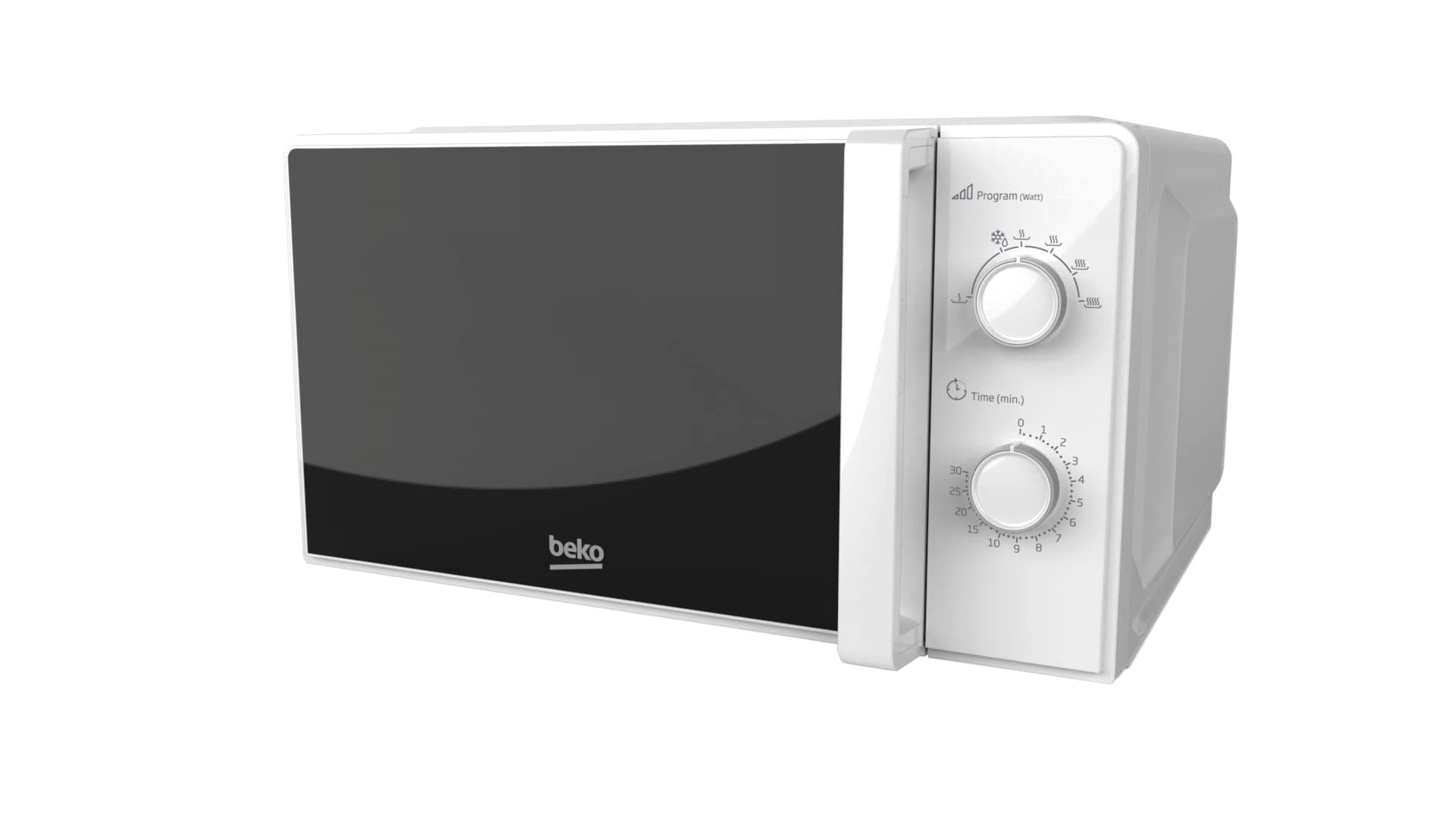 Beko - MOC20100WFB - Forno a Microonde, 6 Livelli Potenza, 20 Litri, 700 W, Libera Installazione, Timer 30 min - Bianco, 45,2 x 32,5 x h26,2 cm