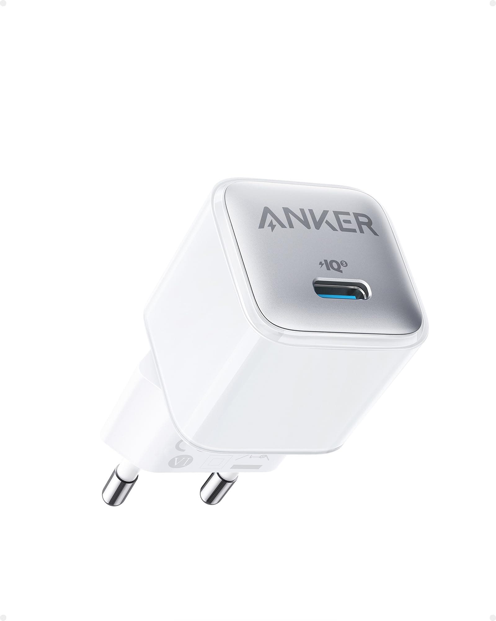 Anker Nano USB-C Ladegerät 20W, PIQ 3.0 Kompaktes strapazier fähiges Schnellladegerät, Anker Nano Pro Netzteil, Kompatibel mit iPhone 15/14/13/12 Serie, Pixel 4/3, iPad/iPad mini (Ohne Ladekabel)