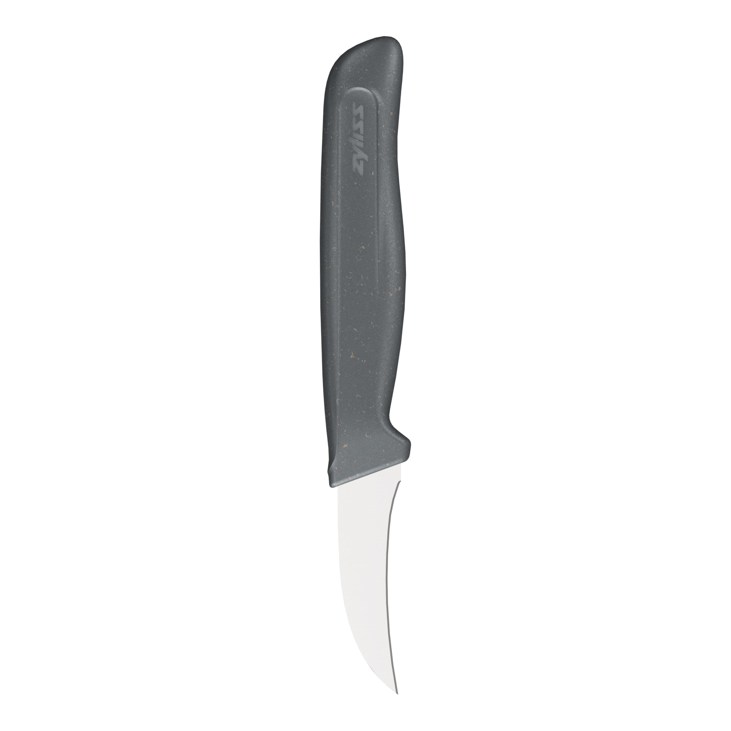 zyliss Coltello da Pelatura, 6 cm o 2.3 Pollici, Acciaio Inossidabile Tedesco o Manico in Paglia di Frumento, da Cucina o per Verdure, da Frutta, Grigio