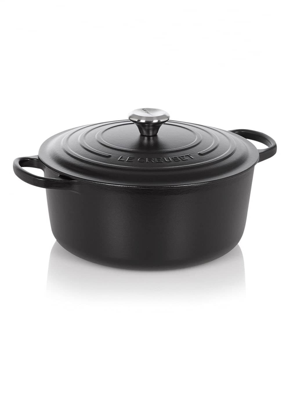 Le Creuset Cocotte redonda de hierro fundido, 26 cm, 5, 3 L, Todas Las Fuentes de Calor incluso inducción, Negro Mate, 21177260000430
