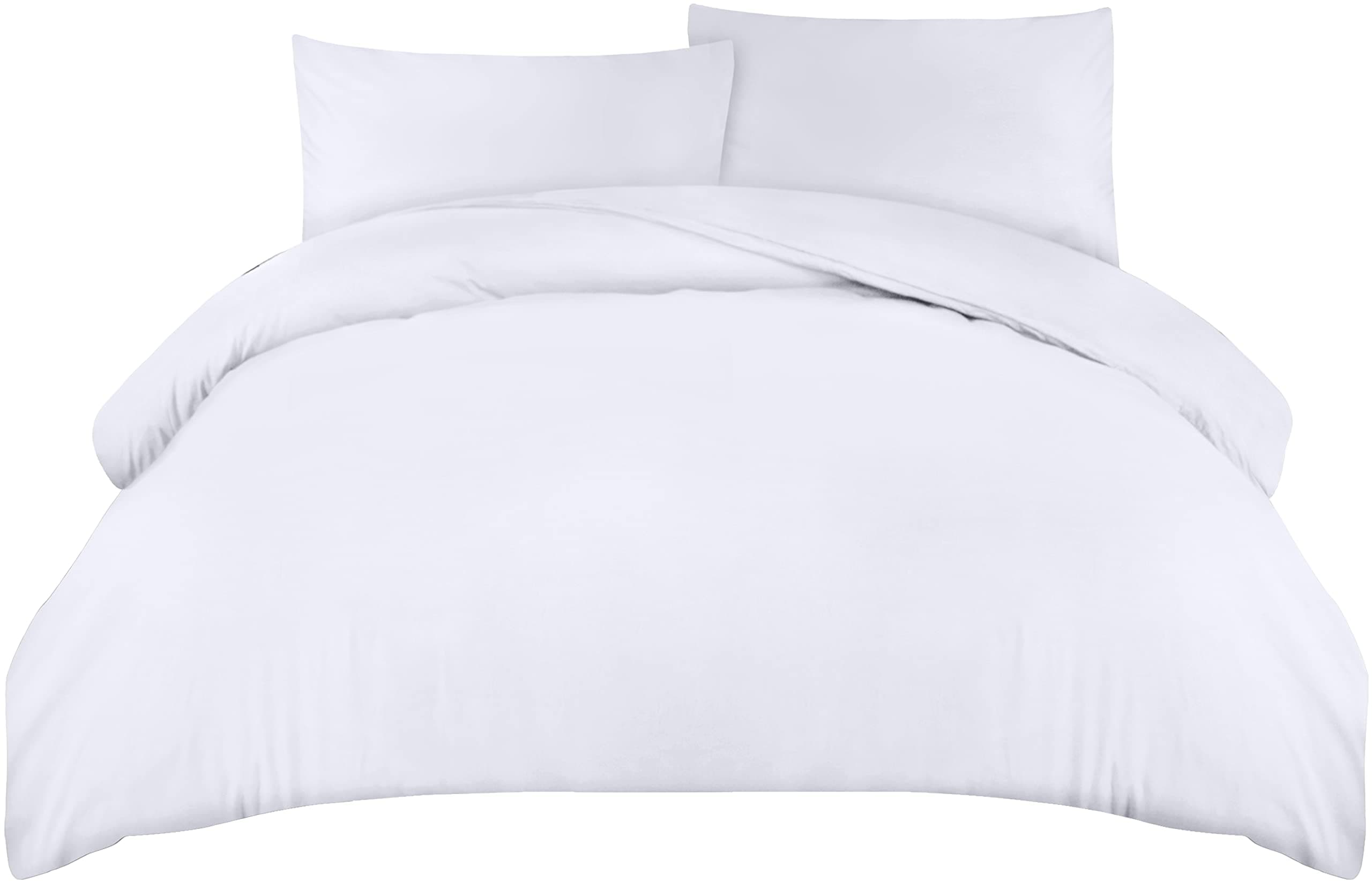 Utopia Bedding Copripiumino King Size - Microfibra Copripiumino 230x220cm + Federe 50x75cm - Bianco